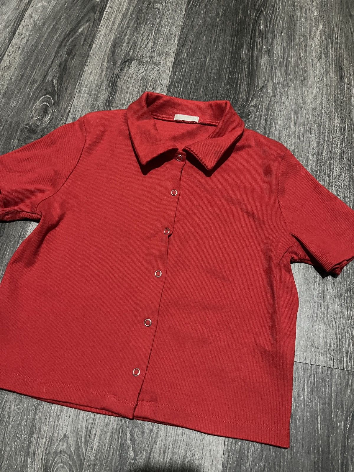 GU GU Red Ribbed Crop Top Size S / US 4 / IT 40 - 2 Thumbnail