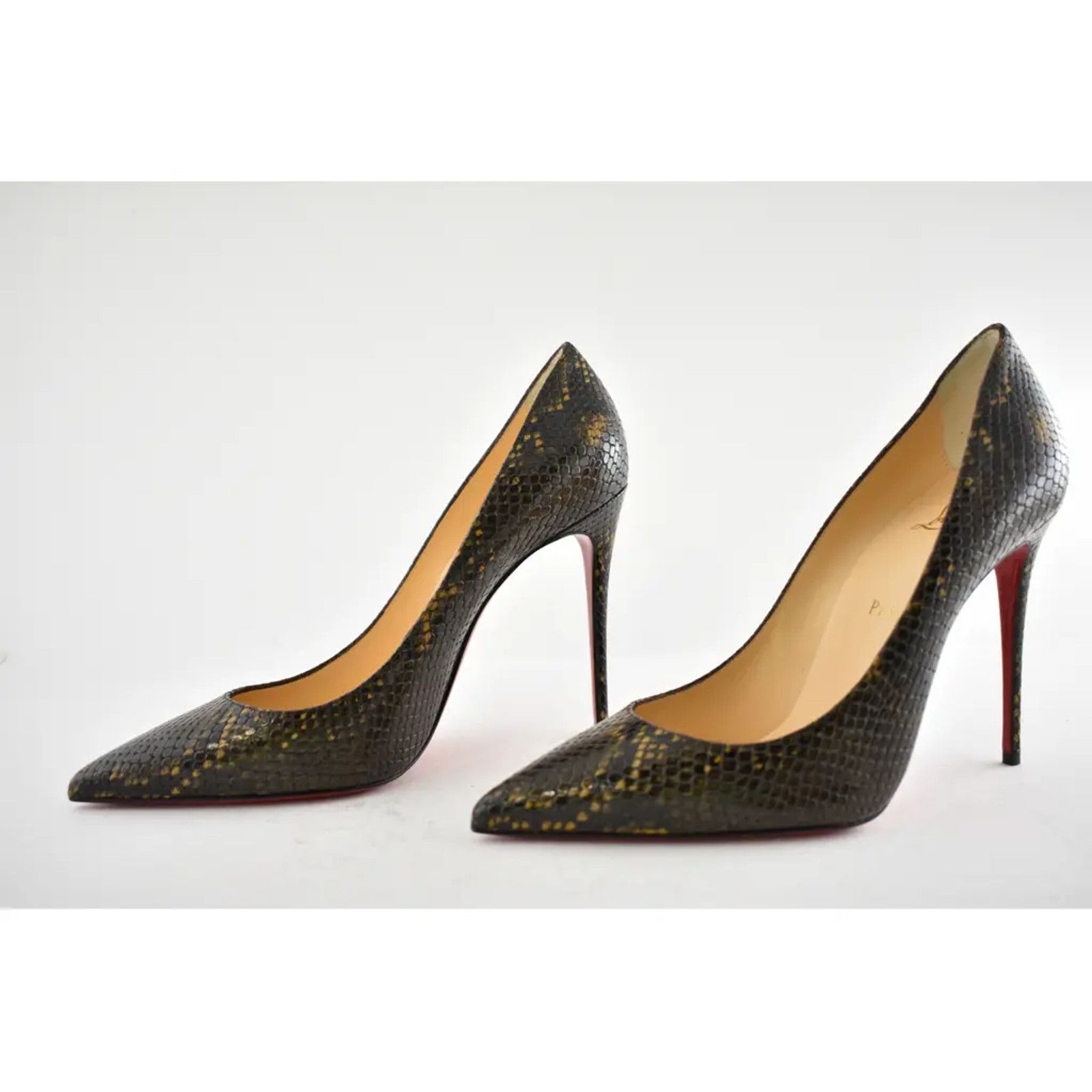 Christian Louboutin Kate 100 Calf Amazonia Dark Brown Pointed Toe Heel Pump 39 Size US 9 / IT 39 - 8 Thumbnail
