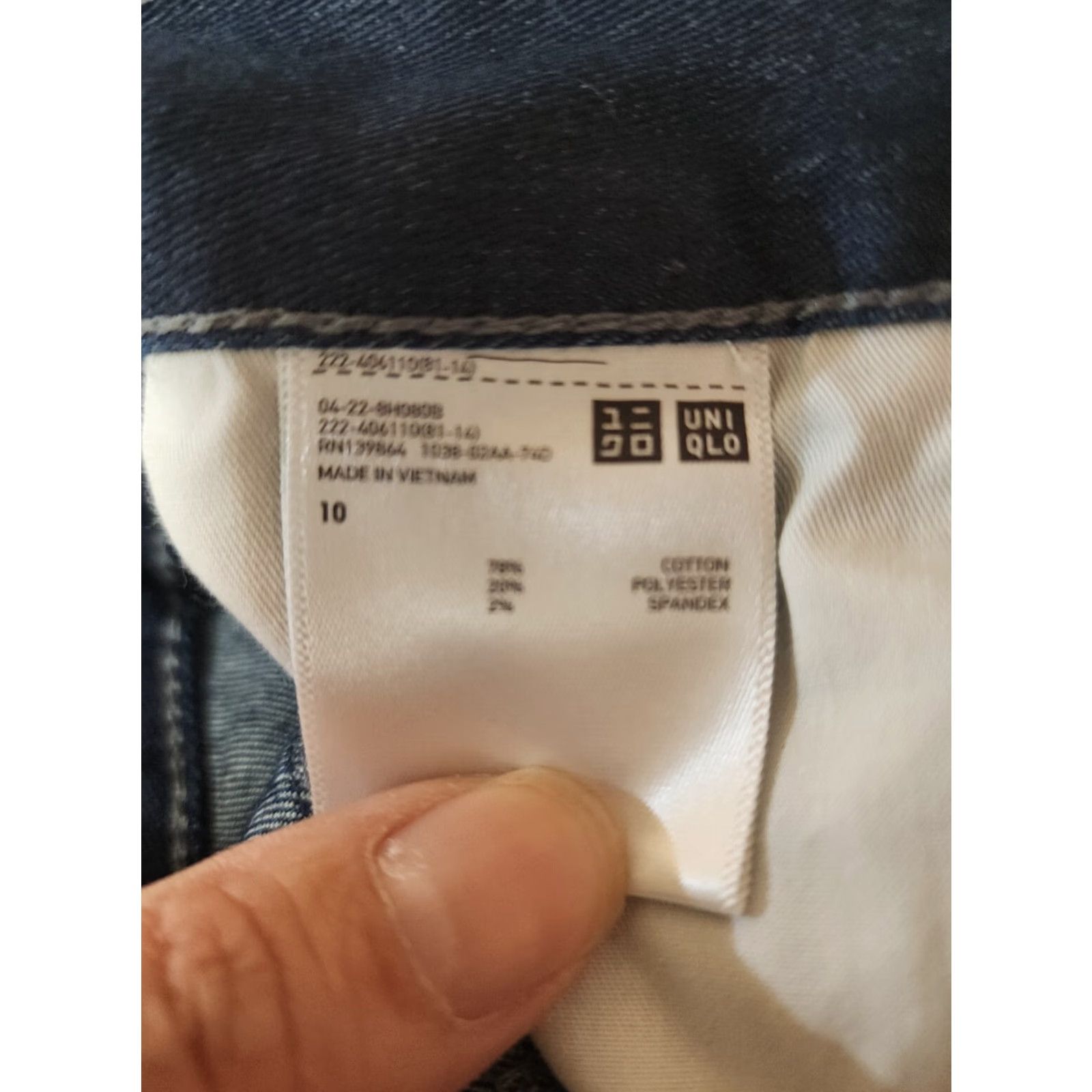 Uniqlo Uniqlo Womens Denim Skirt High Waisted Knee Length Pencil Skirt 10 Blue NWT Size 32" / US 10 / IT 46 - 5 Thumbnail