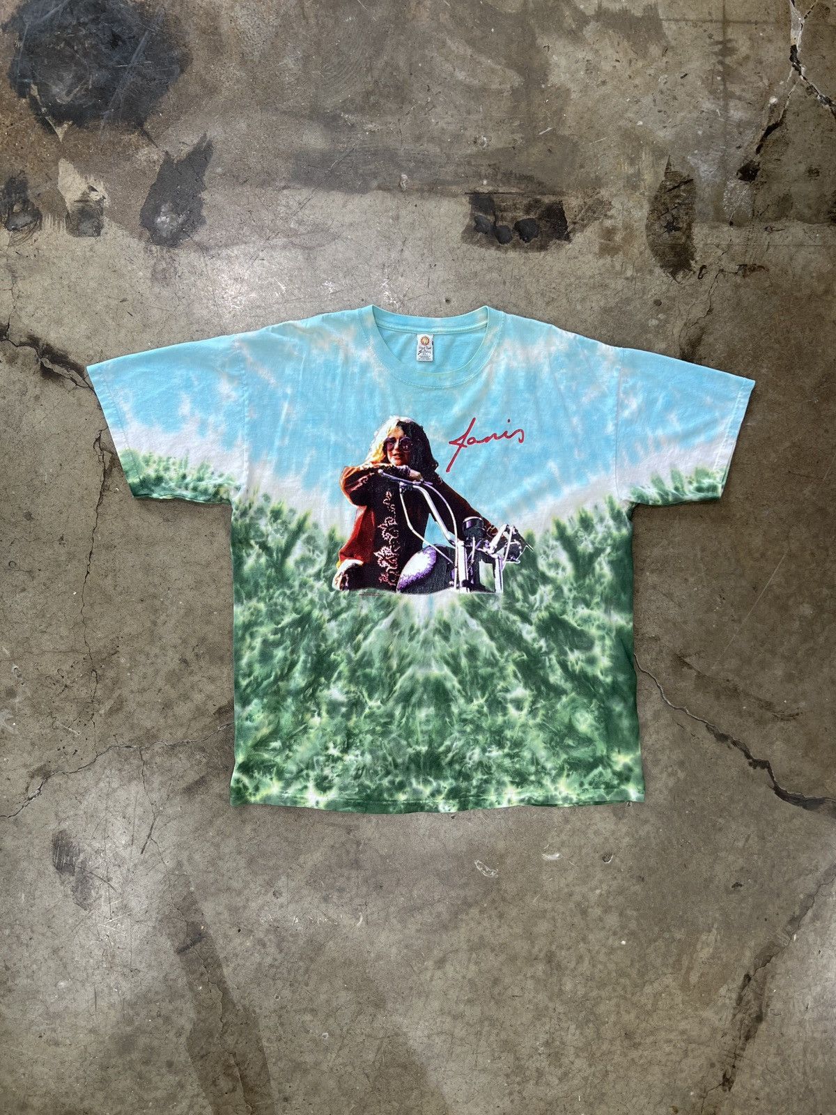 Band Tees Vintage 2002 Janis Joplin Tie Dye Motorcycle Sundog Tee XL Size US XL / EU 56 / 4 - 2 Thumbnail