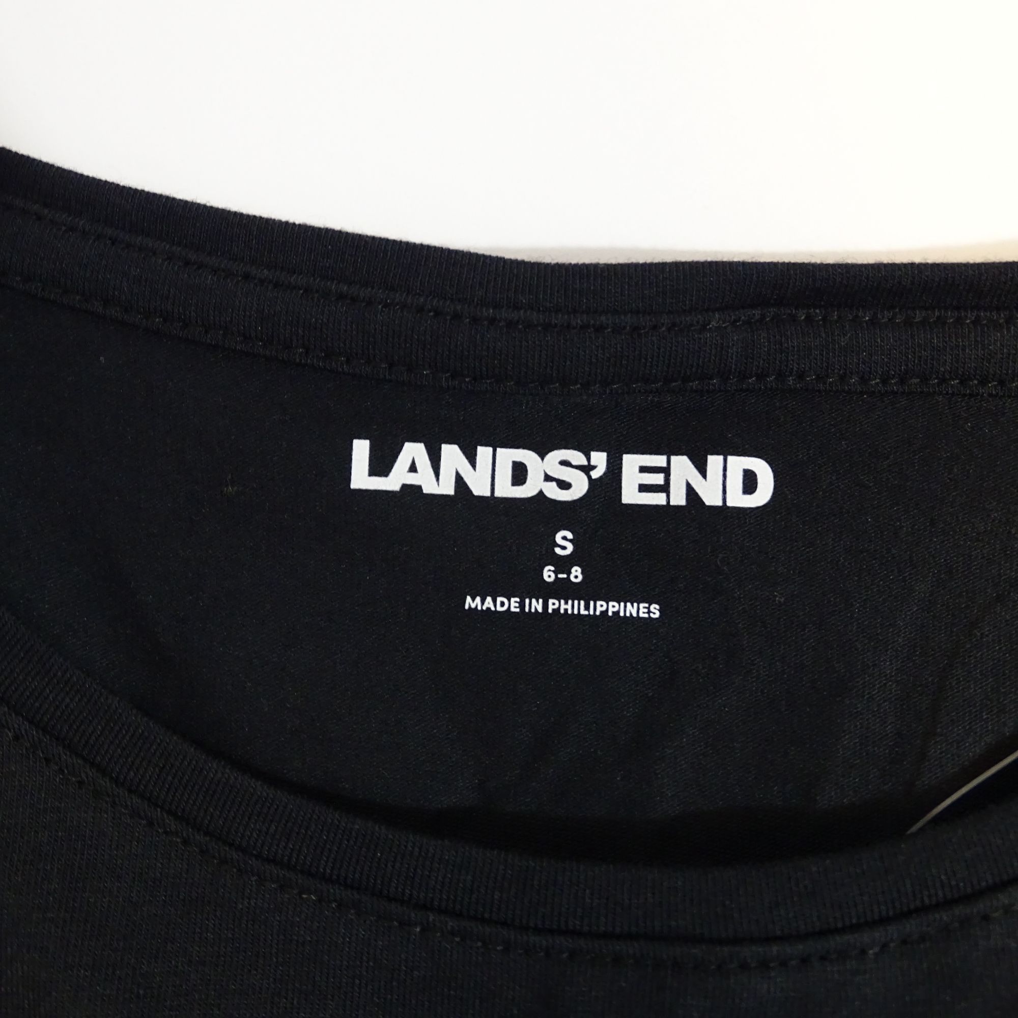 Lands' End Lands End Women Black Long Sleeve Crewneck Knit Top T-shirt Size S / US 4 / IT 40 - 4 Thumbnail