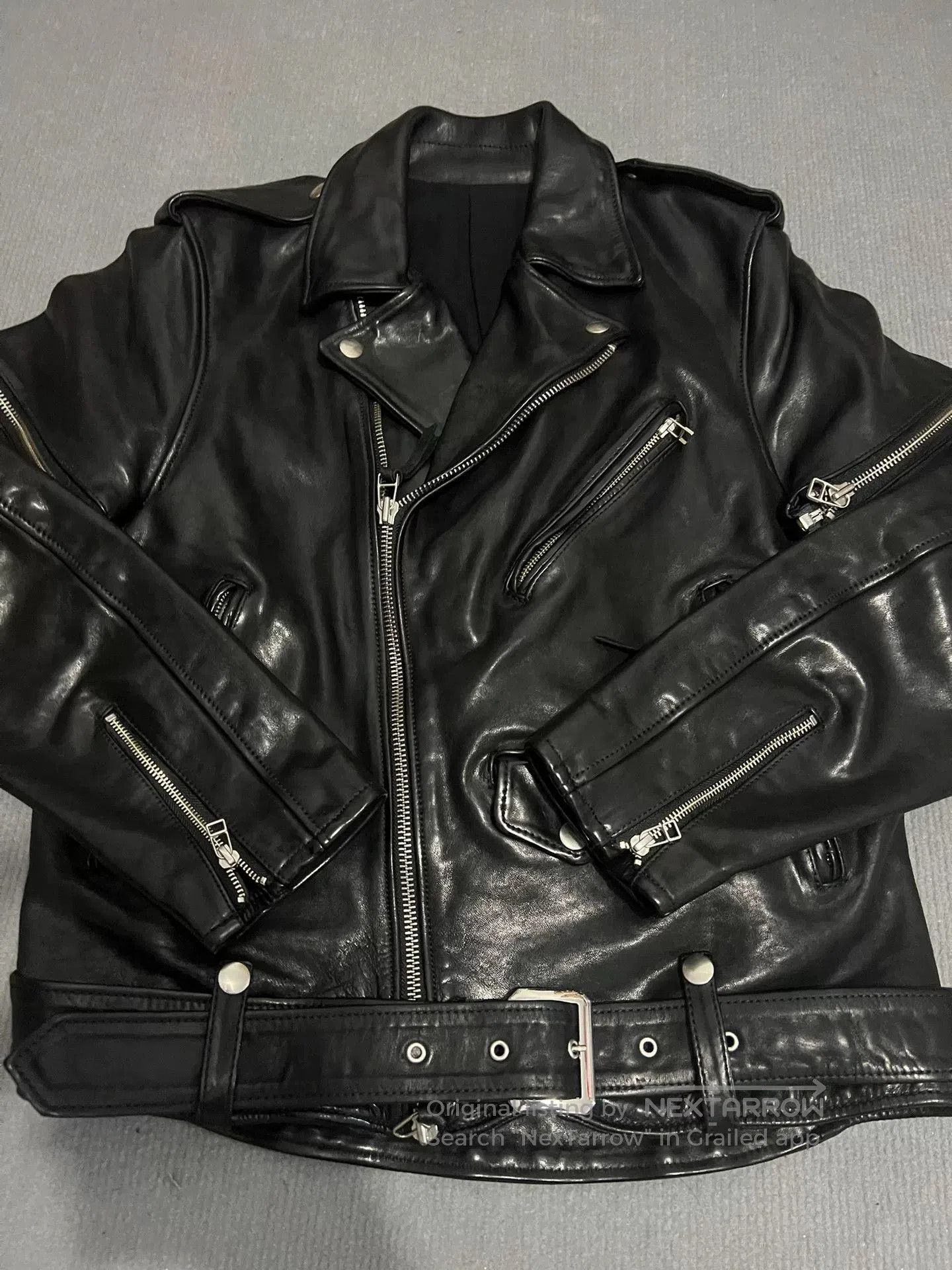 Other Horse Leather Motorcycle Jacket w/ Removable Sleeves. Size US XL / EU 56 / 4 - 7 Thumbnail