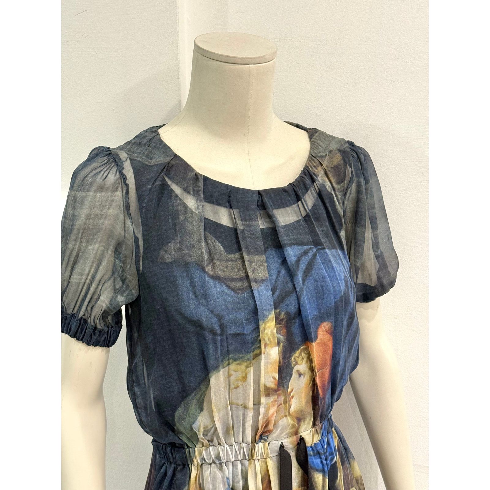 Dolce & Gabbana 2000s Dolce & Gabbana Paris and Helen love painting dress Size M / US 6-8 / IT 42-44 - 6 Thumbnail