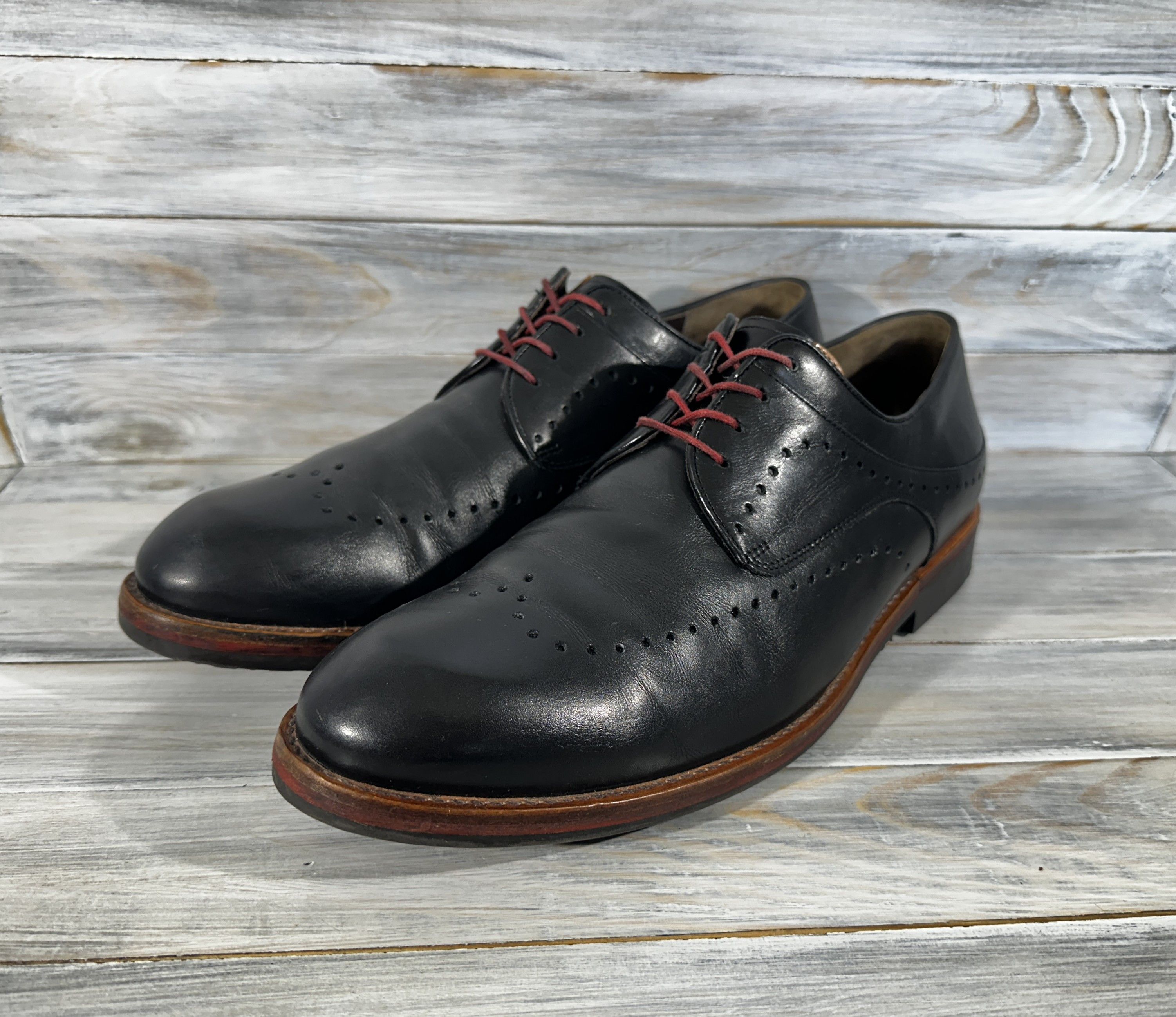 Leather GLJS Loopt Als Gegoten Leather Shoes Luxury Brand Italy Size US 9.5 / EU 42-43 - 4 Thumbnail