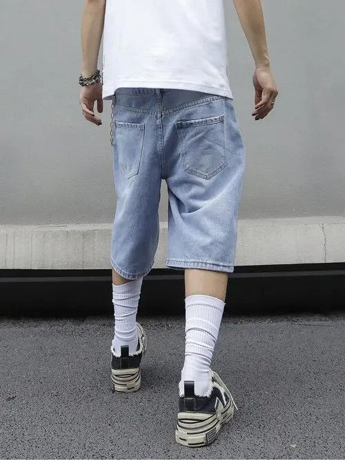 Japanese Brand × Vintage Casual Y2k Shorts Jorts Denim Size US 32 / EU 48 - 3 Thumbnail