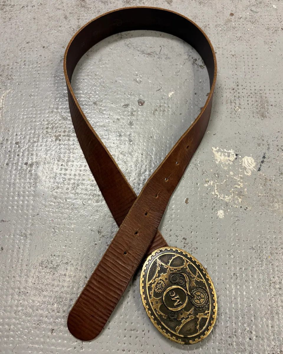 Alexander McQueen Alexander McQueen Brown Leather Steampunk Buckle Belt Size ONE SIZE - 2 Thumbnail