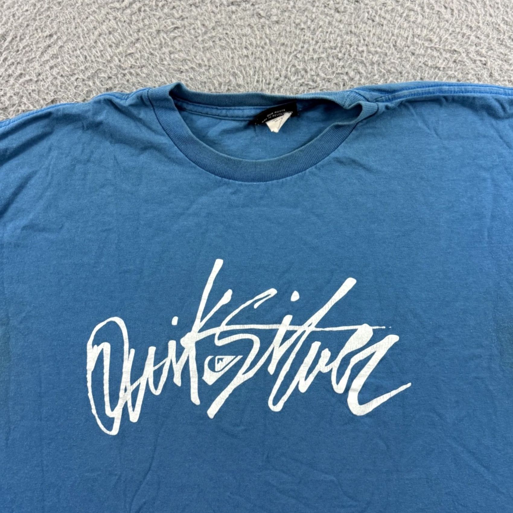 Quiksilver VINTAGE Quiksilver Shirt Mens Large Blue 90s Surf Sport Outdoor Short Sleeve T-Shirt Logo Cotton Knit Regular Man Size US L / EU 52-54 / 3 - 3 Thumbnail