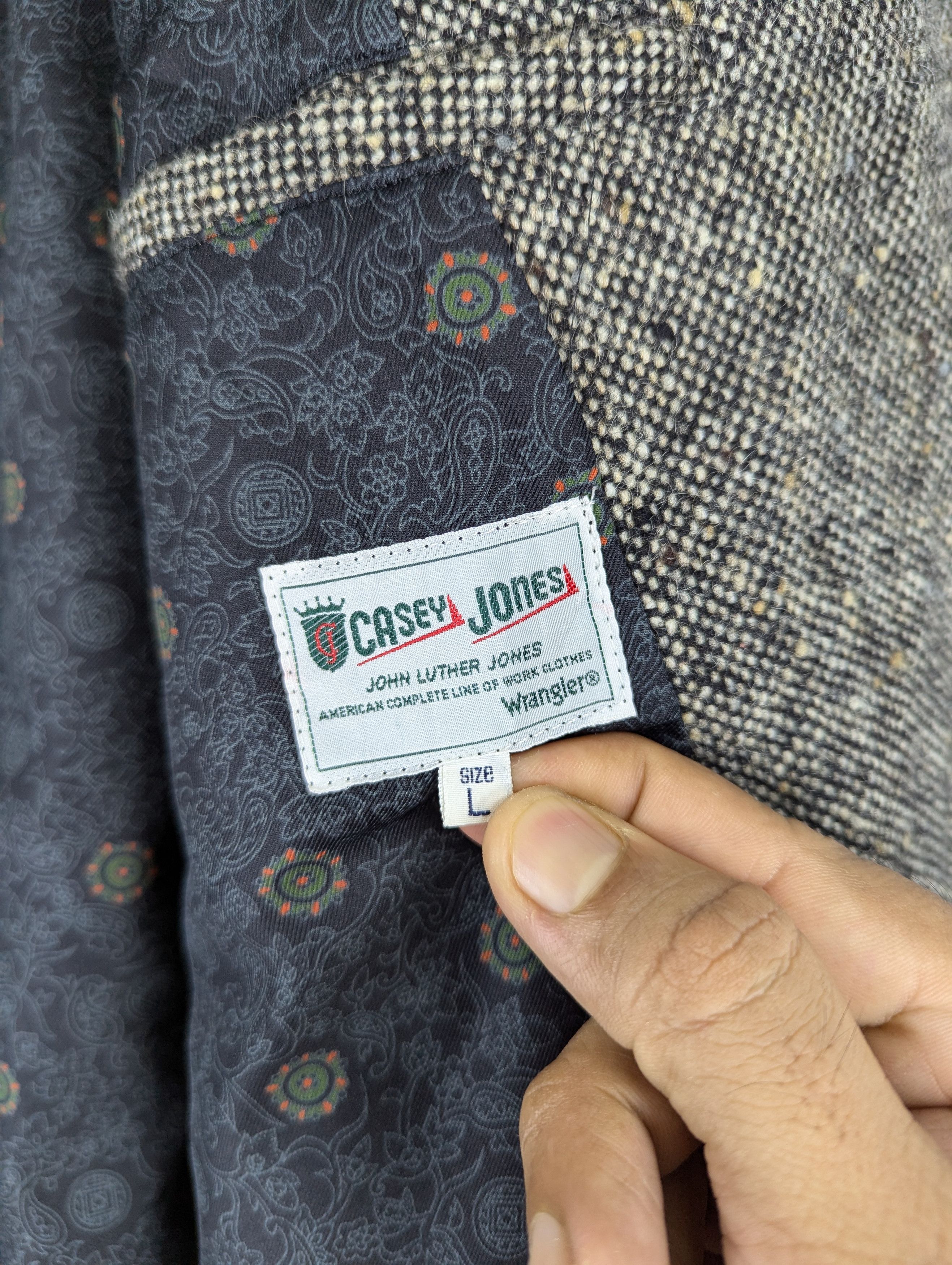 Designer × Vintage × Wrangler Vintage Casey Jones By Wrangler Wool Blazer Jacket Size US L / EU 52-54 / 3 - 8 Thumbnail