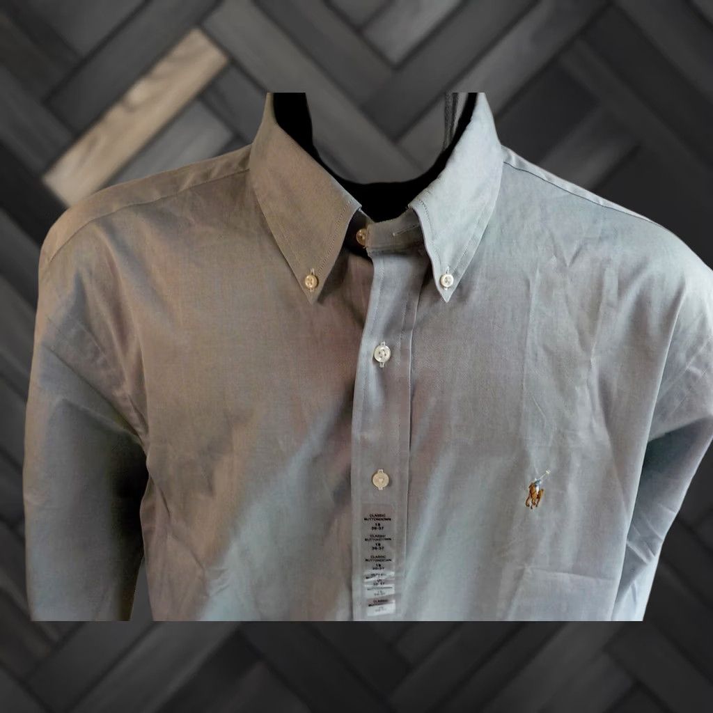Ralph Lauren Ralph Lauren Button-Down Shirt 100% Cotton Green NWT L/Regular 18-36/37 Mens Shirts Button-Front Classic Fit Size US XXL / EU 58 / 5 - 1 Thumbnail