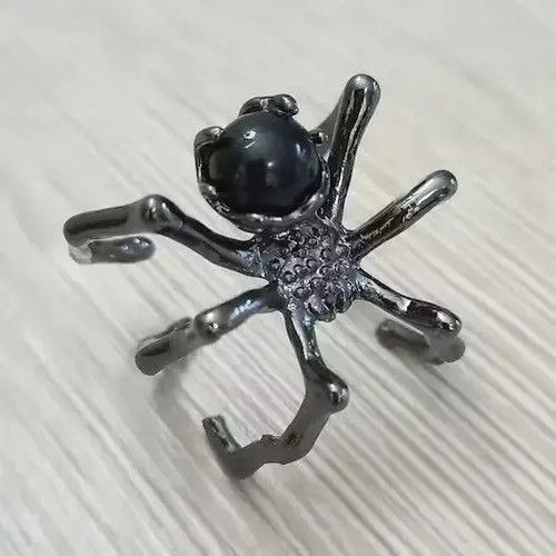 VIBE Spider Ring Black Devil Goth Punk Rock Jewelry Tarantula Size ONE SIZE - 2 Thumbnail