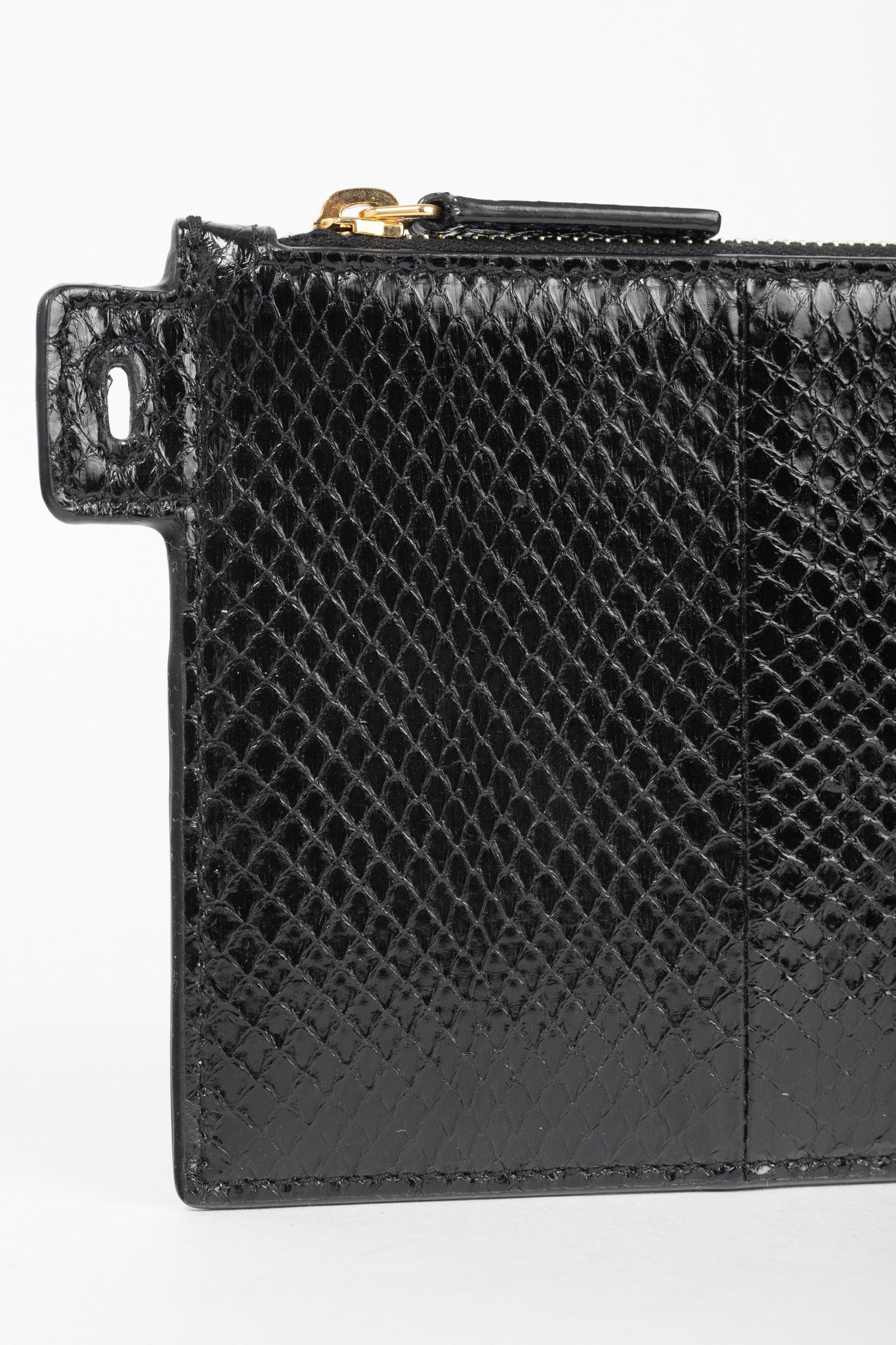 Saint Laurent Paris Saint Laurent Black Snakeskin Flat Wallet Size ONE SIZE - 5 Thumbnail