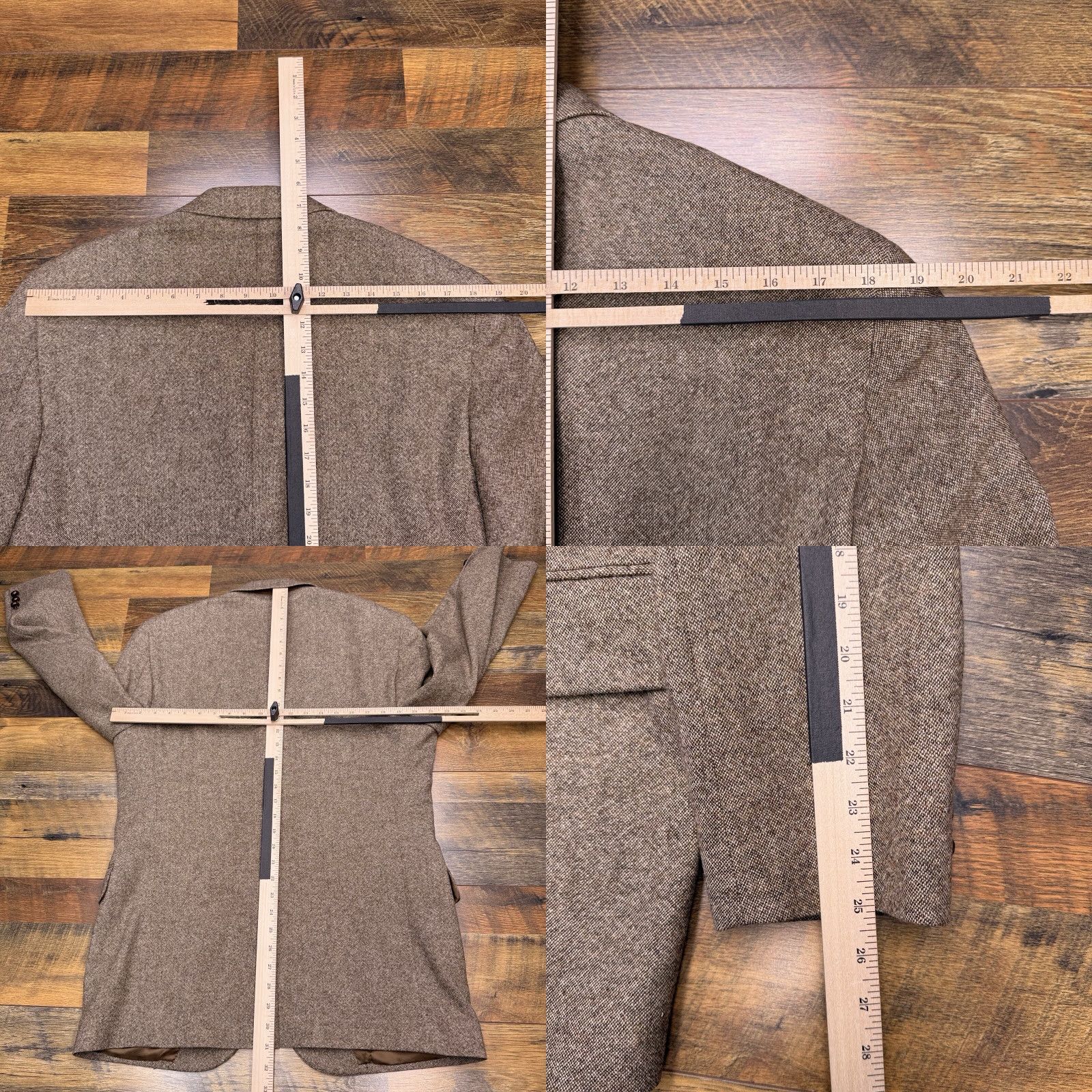 Brooks Brothers Brooks Brothers Tweed Blazer Sport Coat Blazer 42R Tan Wool Wool Blend Brown Notch Three-Button Modern Men Regular Blazer Mens Vintage No N/A Size 42R - 9 Thumbnail