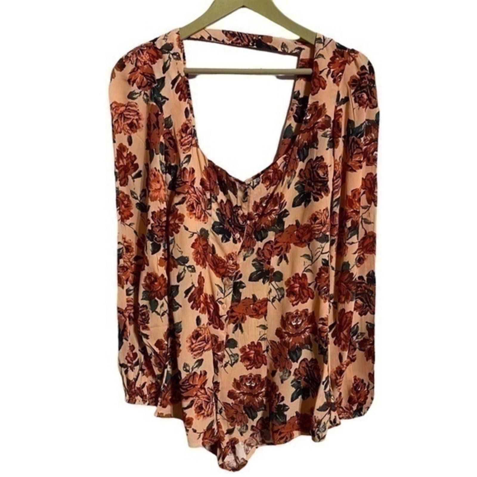 Designer Beach Riot Rose Floral Print Sailor Romper Sz XS Size 26" / US 2 / IT 38 - 3 Thumbnail