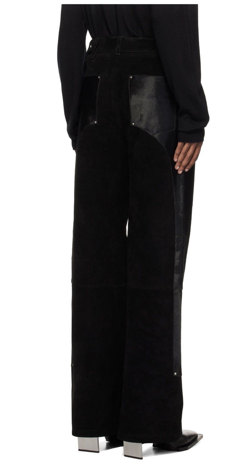 Heliot Emil HELIOT EMIL Black Lorica Carpenter Suede Pants Size US 34 / EU 50 - 5 Thumbnail
