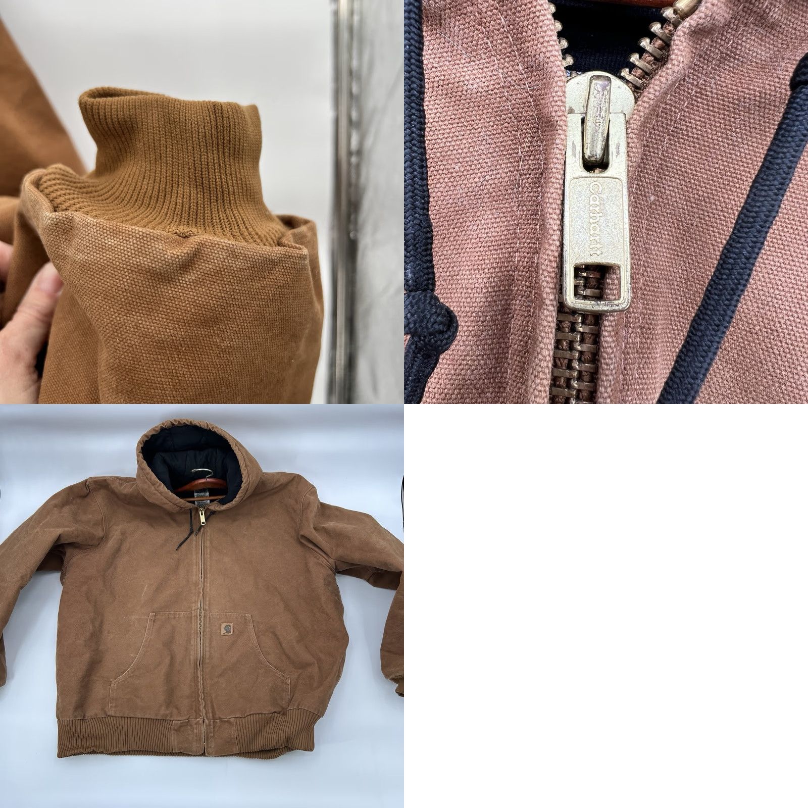 Carhartt VINTAGE Carhartt J130 Brown Hooded Jacket Work Coat 2XLT Bomber Jacket Casual Workwear Mens Brown 90s Size US XXL / EU 58 / 5 - 11 Thumbnail