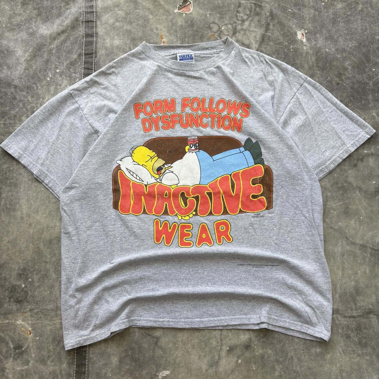 The Simpsons Vintage 90s The Simpsons Homer Inactive Wear Funny Shirt Size US XL / EU 56 / 4 - 1 Thumbnail
