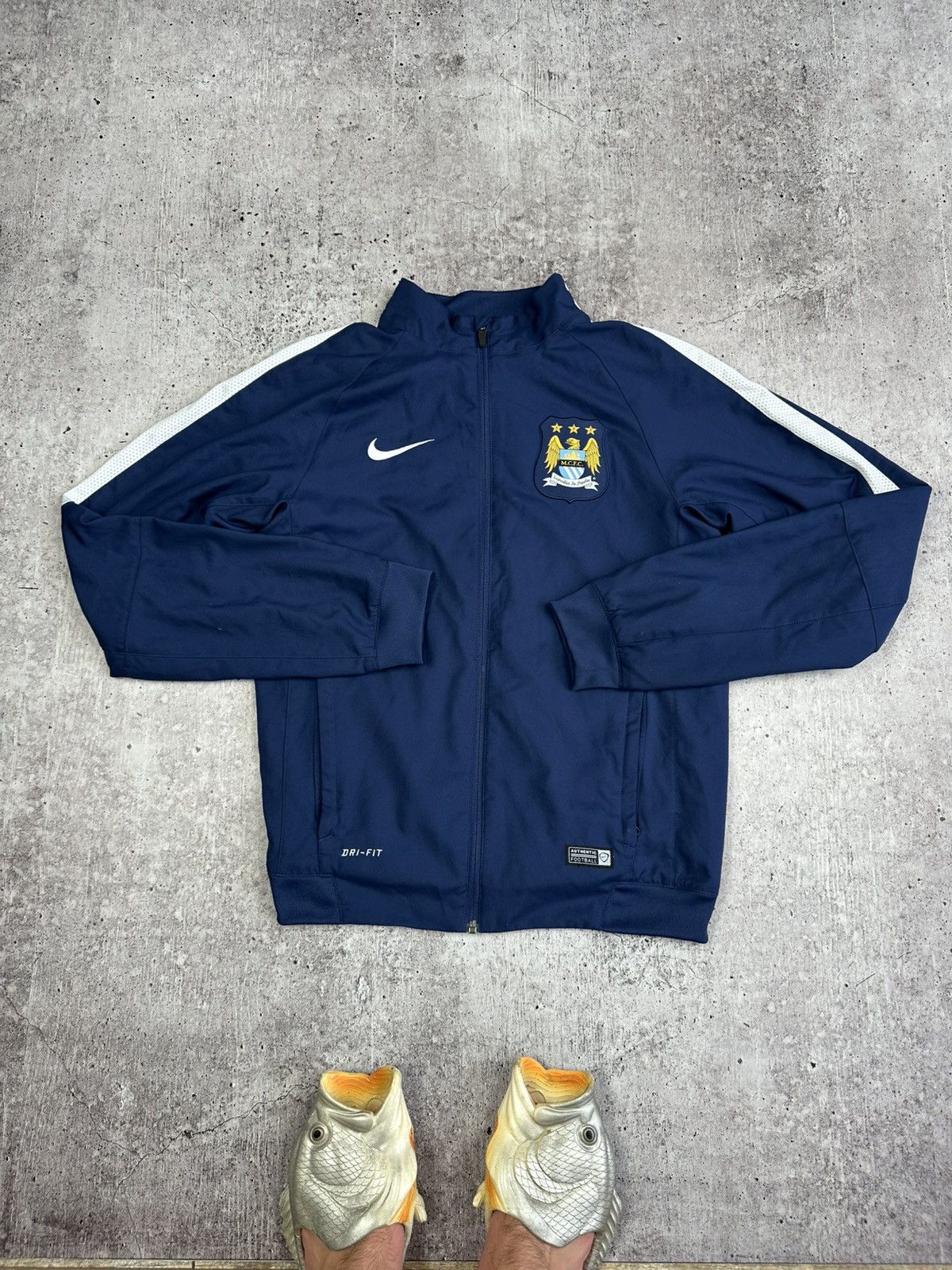 Nike 2014/15 Nike Manchester City Vintage Training Track Jacket Size US S / EU 44-46 / 1 - 4 Thumbnail
