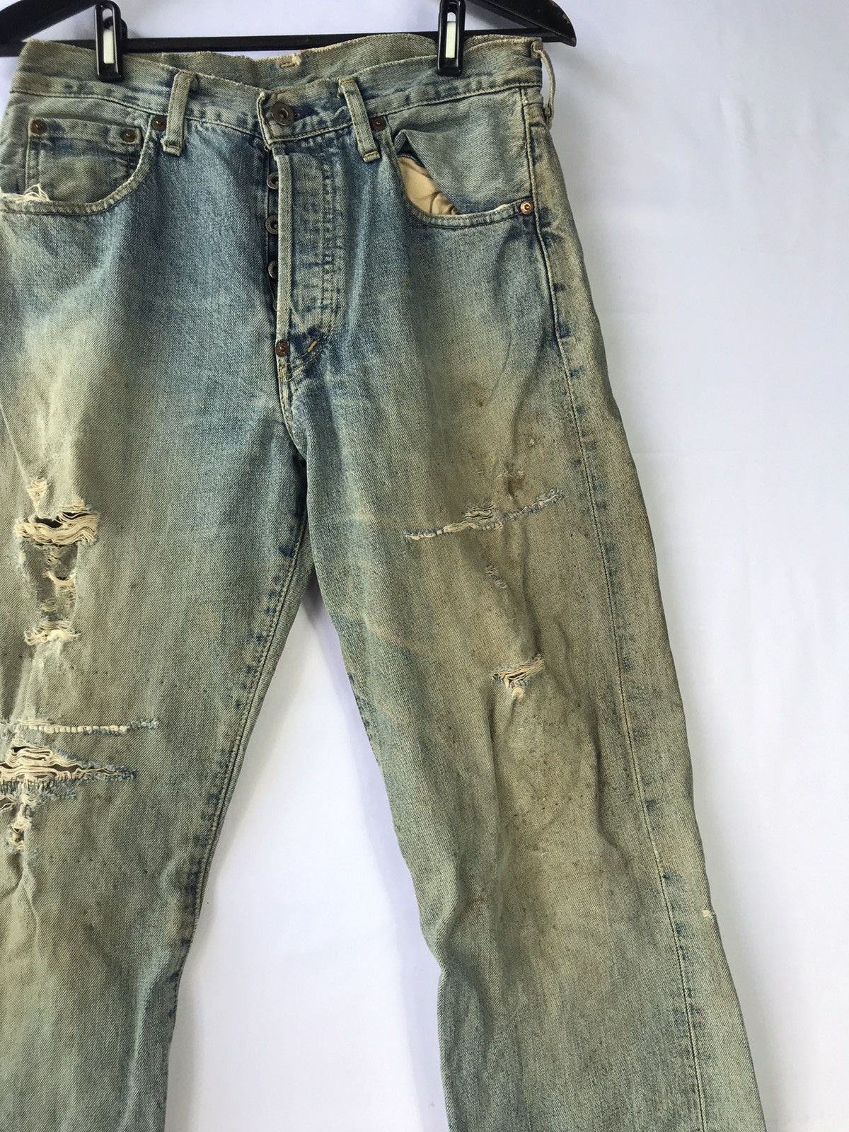 Levi's Vintage levis jeans distressed selvage Levi’s 702 3383 Size US 31 - 3 Thumbnail