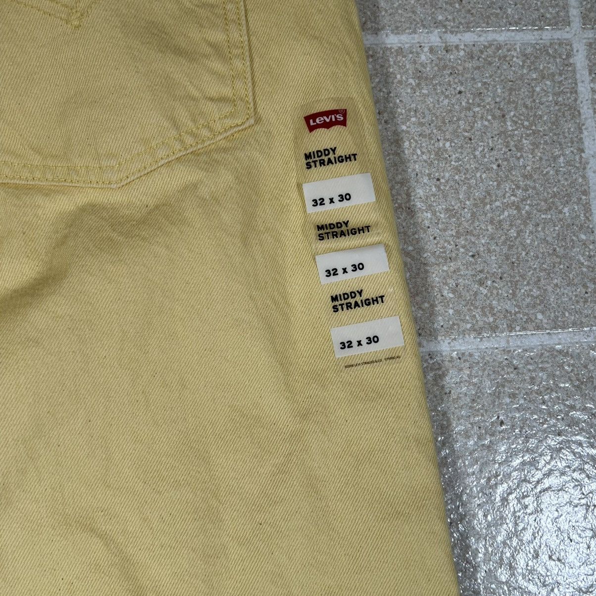 Levi's Levis Jeans Womens 32 Middy Straight Mid Rise Yellow Denim Size 32" / US 10 / IT 46 - 3 Thumbnail