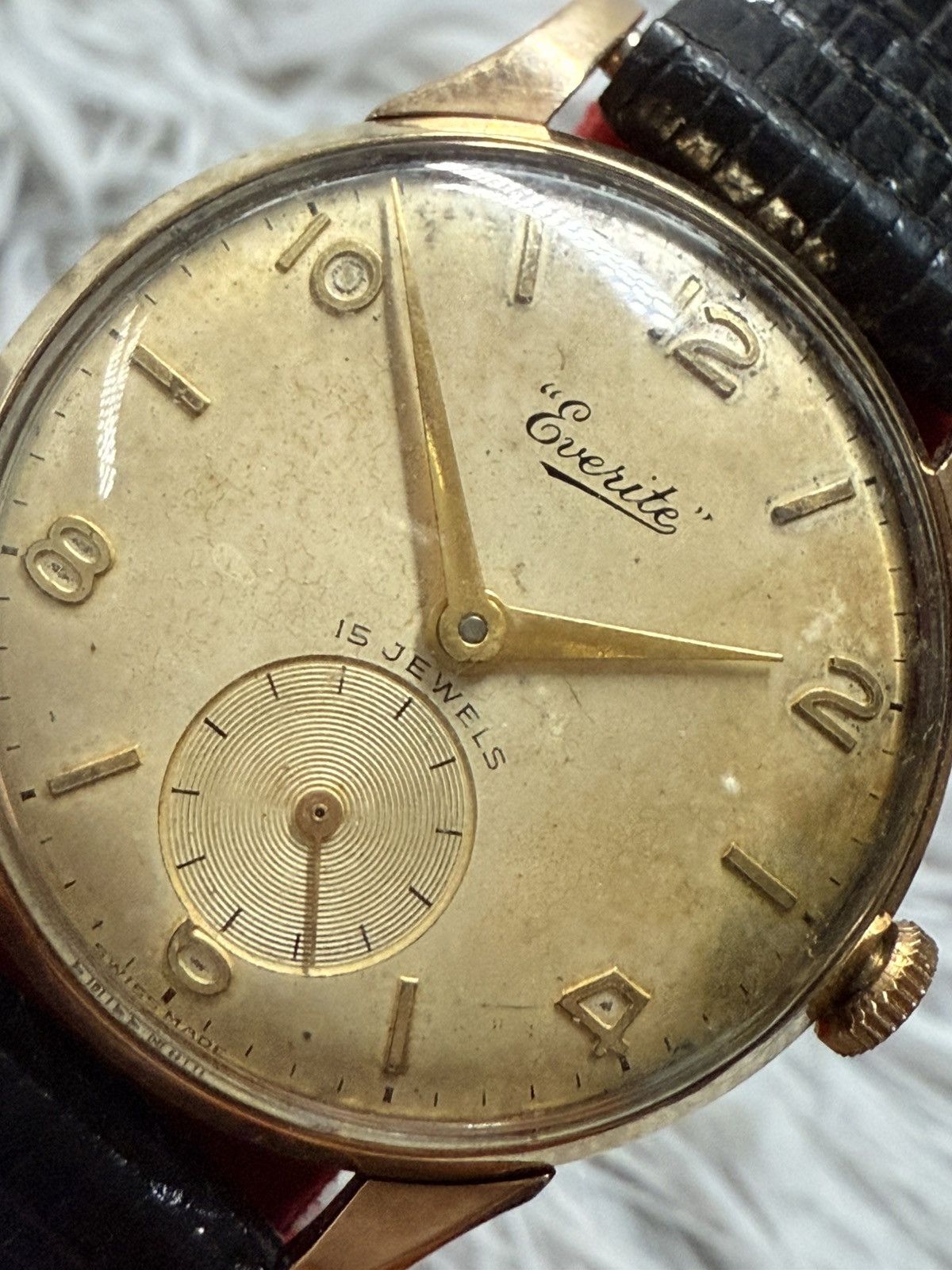 Vintage Vintage 1970’s EVERITE 15 jewels Manual Watch 9CT. Gold Size ONE SIZE - 11 Thumbnail