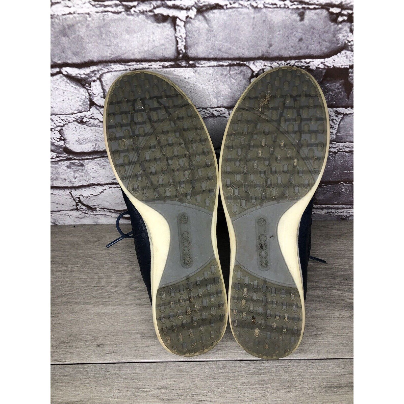 Ecco Ecco Blue Yak Leather Casual Comfort Lace Up Spikeless Golf Size US 11 / IT 41 - 22 Thumbnail