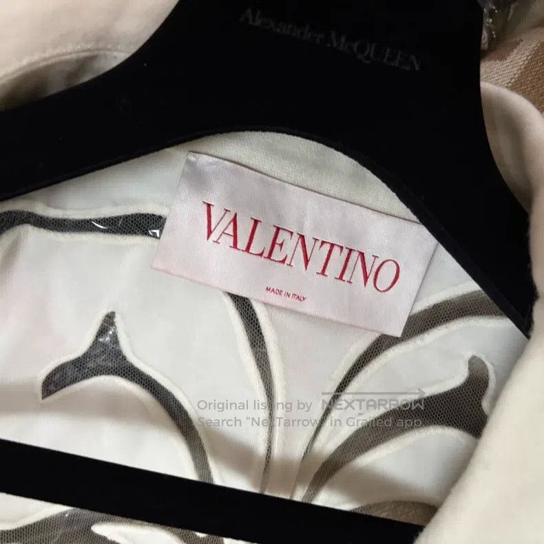 Valentino Valentino White floral cut-out print long-sleeved coat wit Size XS / US 0-2 / IT 36-38 - 3 Thumbnail