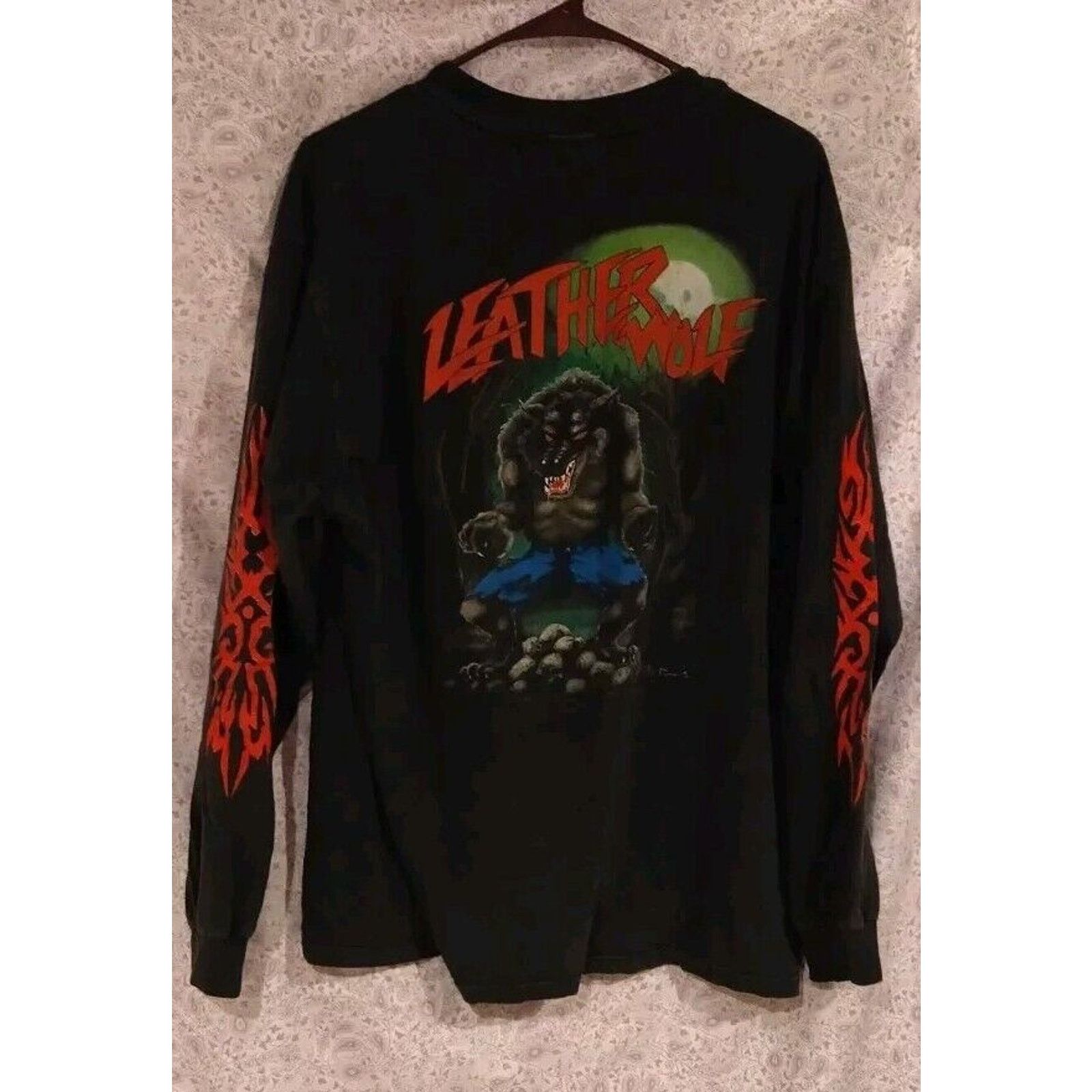 Hanes Leatherwolf Black Double-sided Long Sleeve Skater Tshirt XL Size US L / EU 52-54 / 3 - 1 Thumbnail