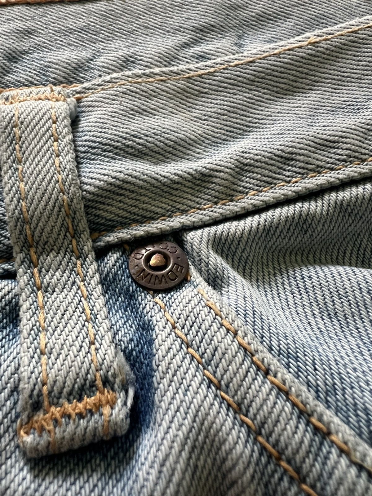 Edwin × Vintage RARE VINTAGE 70's EDWIN BAGGY JEANS Size US 31 - 6 Thumbnail