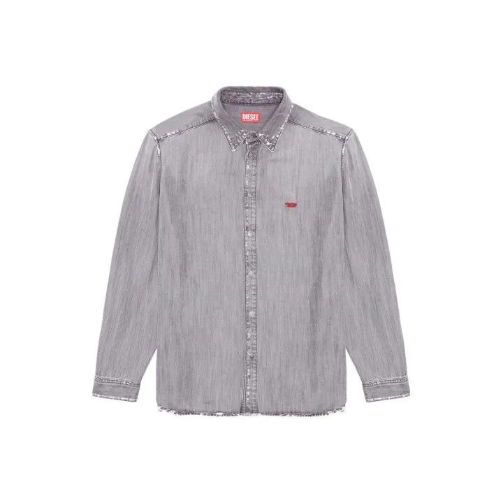 Diesel Diesel SS23 Embroidered Logo Long Sleeve Shirt 0079 Size US S / EU 44-46 / 1 - 1 Thumbnail