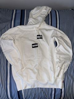 Supreme cdg hotsell hoodie white