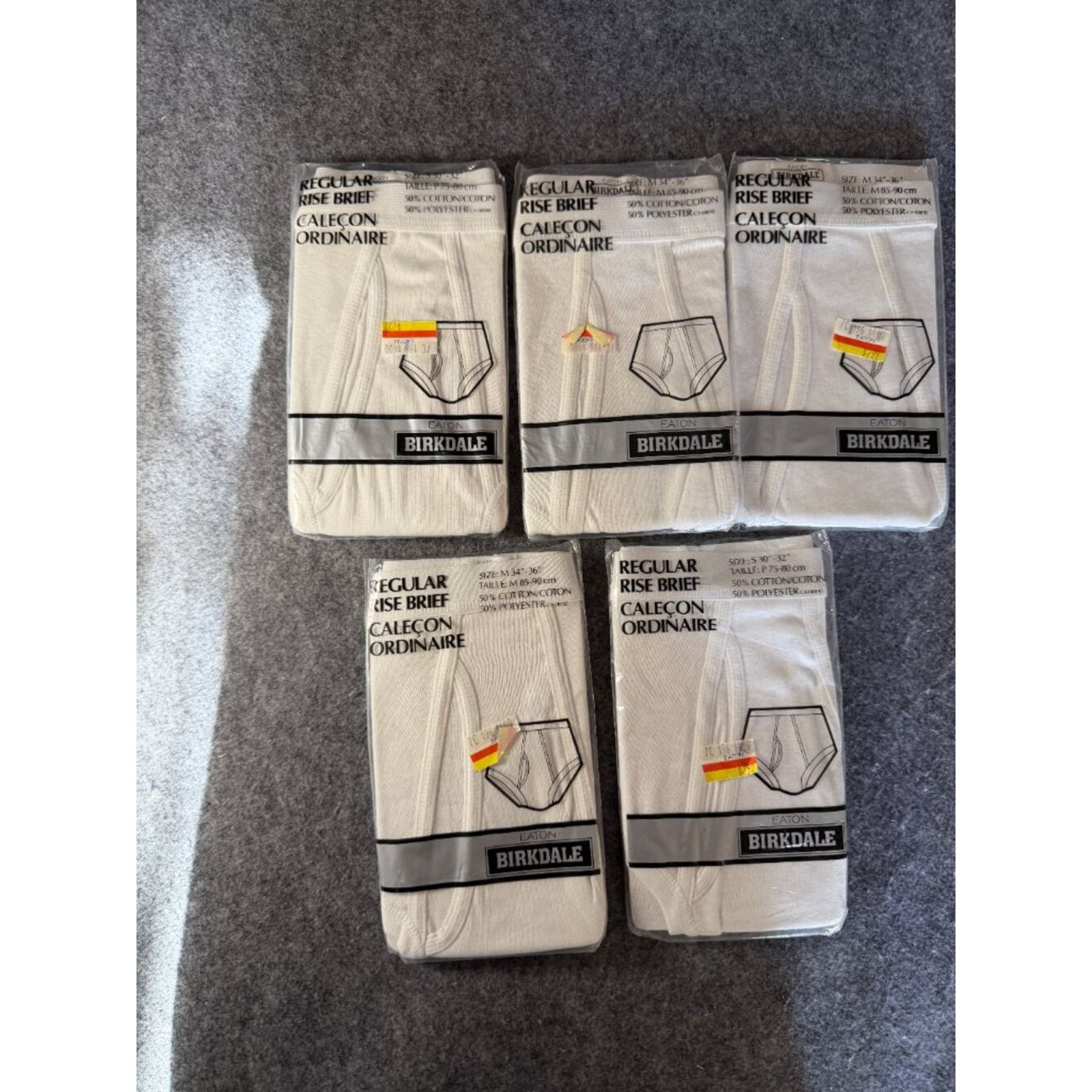 Eaton Eaton Vintage Men’s Briefs White Size Medium 5 Pack New Size 30 - 2 Thumbnail