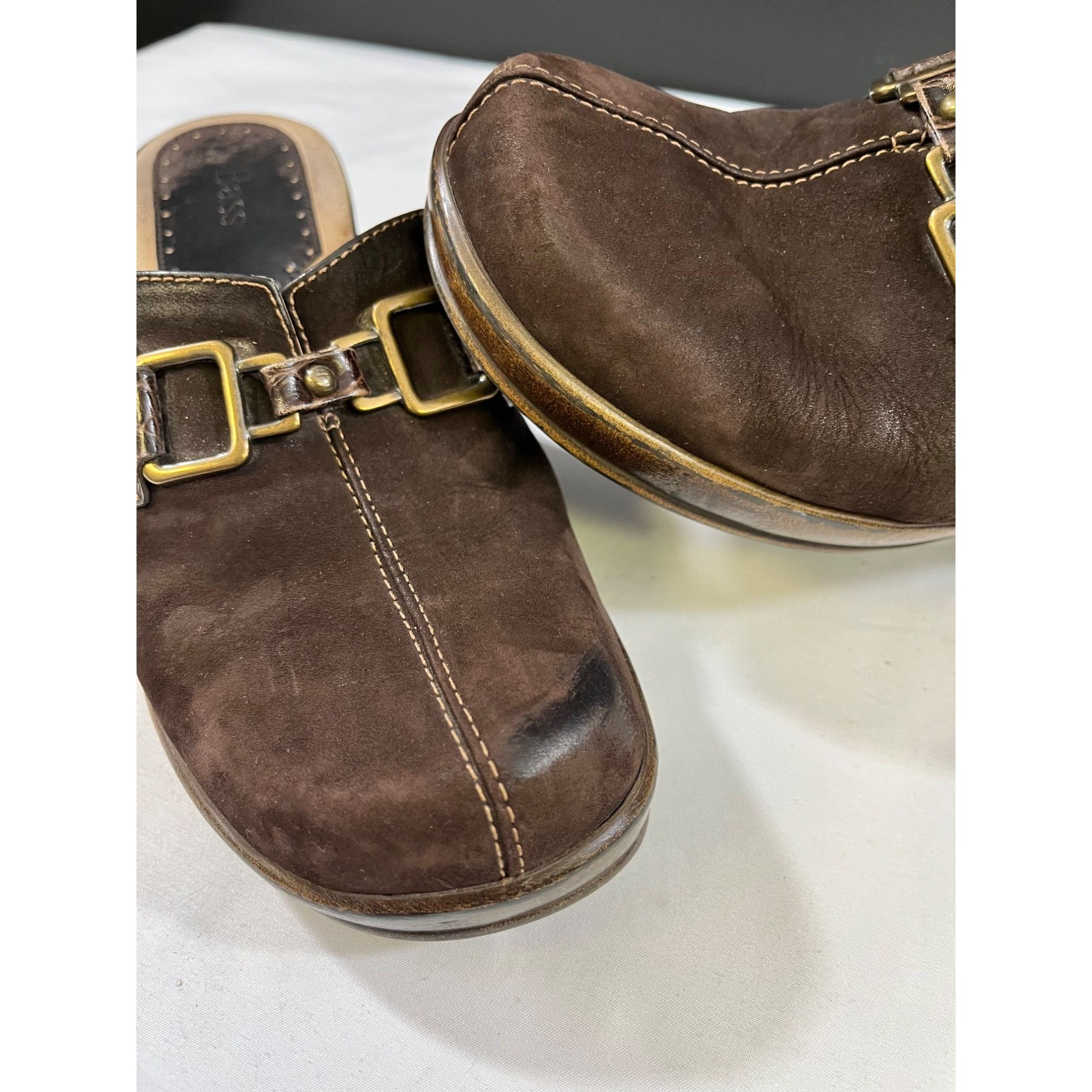 Bass Bass Gabby Womens Brown Leather Mule Shoes Size 8M SKU 6802 Size US 8 / IT 38 - 8 Thumbnail