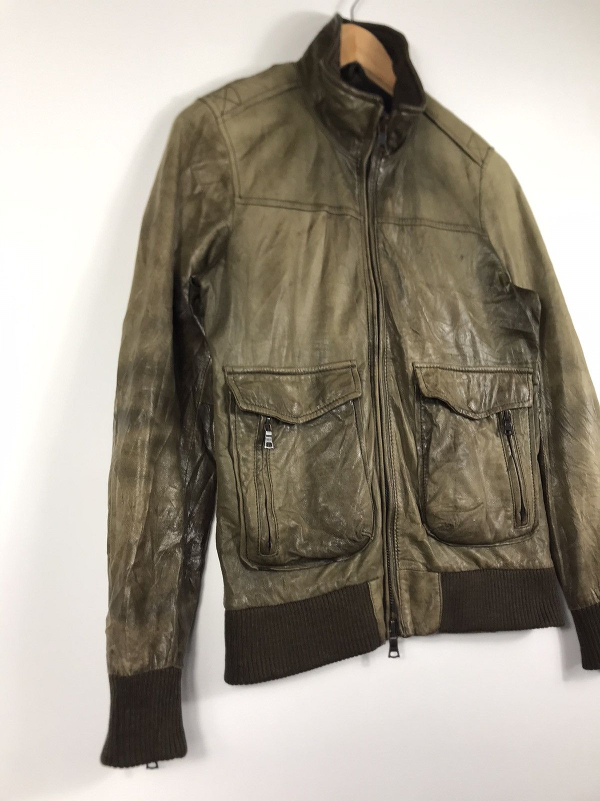 Ships Jet Blue ⚡️Vintage Ships Jet Blue Distressed Leather Jacket Size US S / EU 44-46 / 1 - 3 Thumbnail