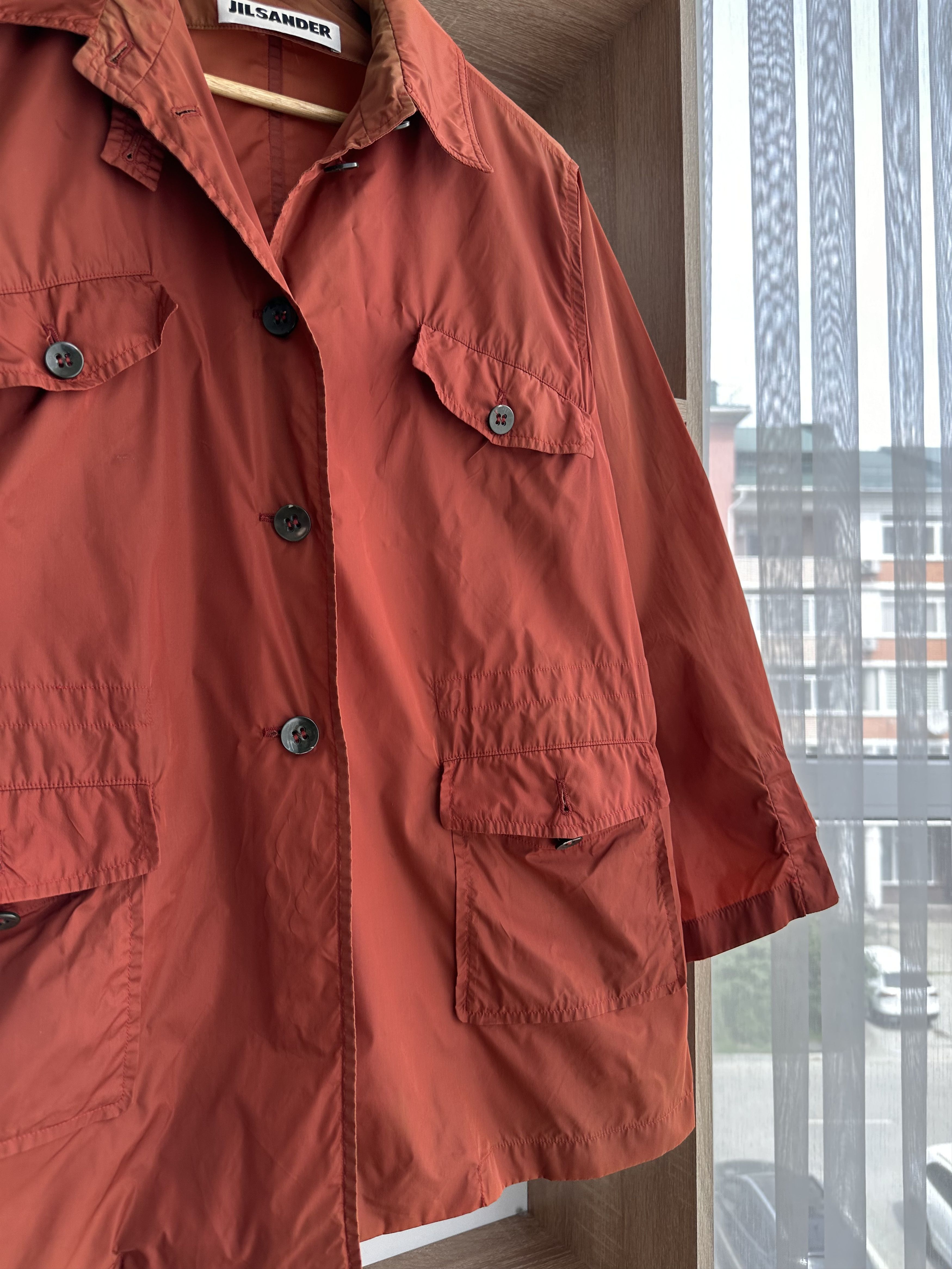 Jil Sander Vintage Jil Sunder Luxury Orange Nylon Cargo Jacket Size US S / EU 44-46 / 1 - 11 Thumbnail