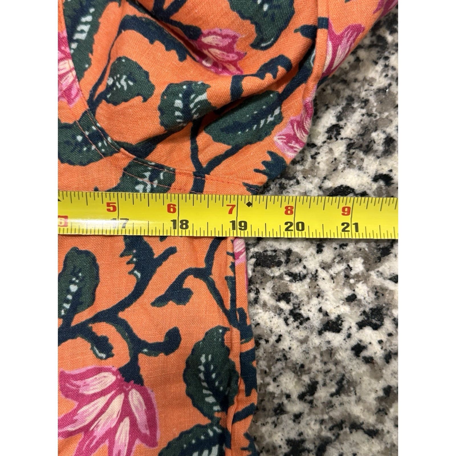Vintage Sundance Willow Linen Floral Pearl Snap Front L/S Shirt PS Orange Womens Size S / US 4 / IT 40 - 5 Thumbnail