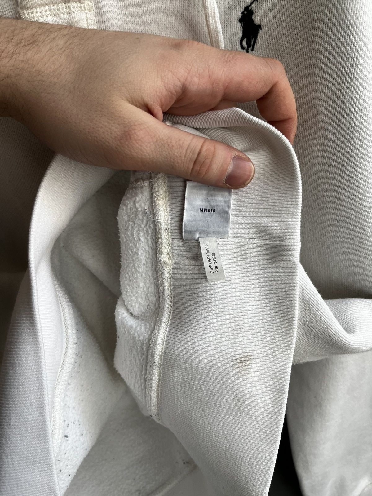 Polo Ralph Lauren × Ralph Lauren × Vintage White Ralph Lauren hoodie vintage size L Size US L / EU 52-54 / 3 - 10 Thumbnail