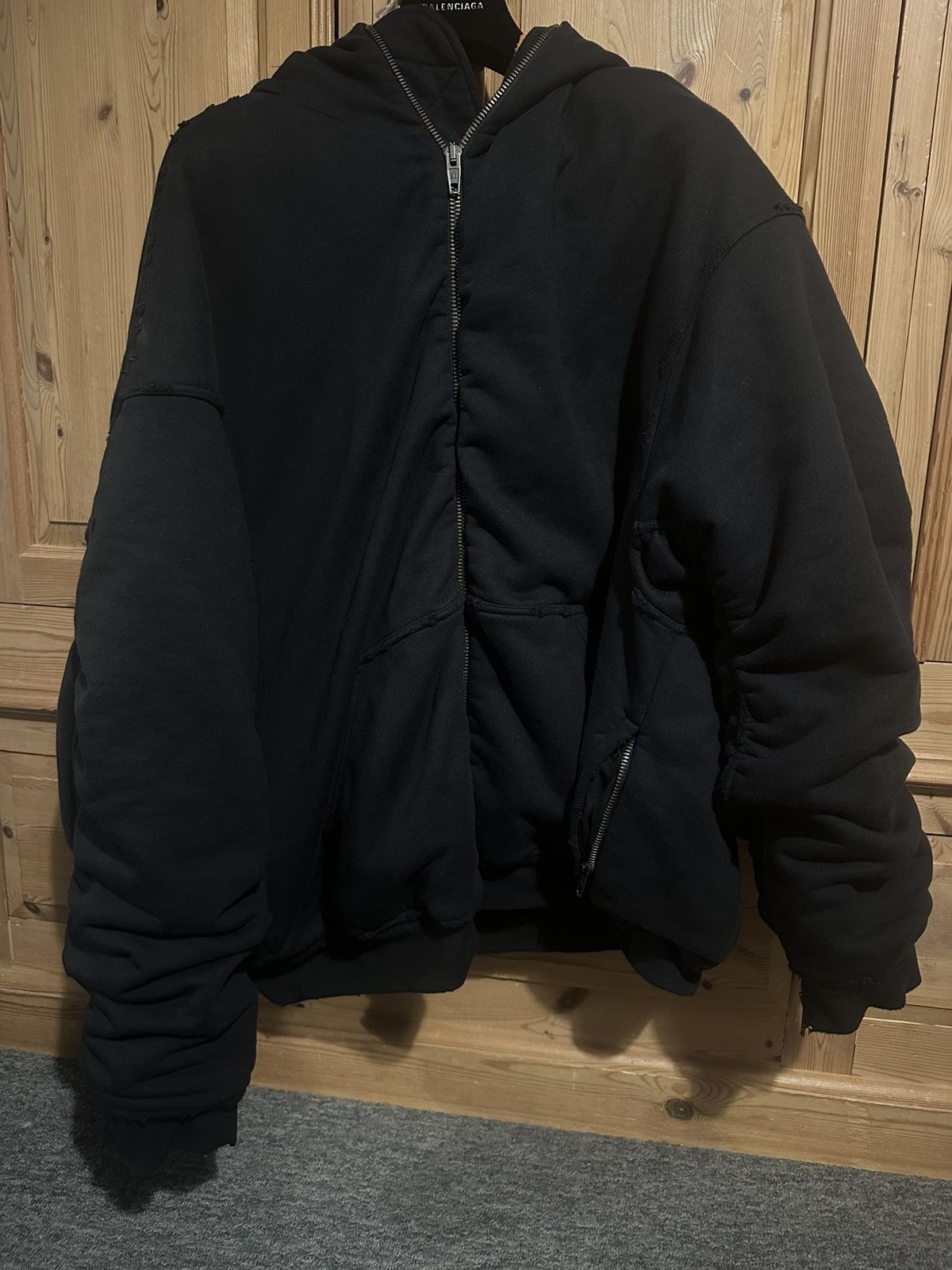 Balenciaga Balenciaga Sporty B Oversized Bomber Hoodie | Grailed