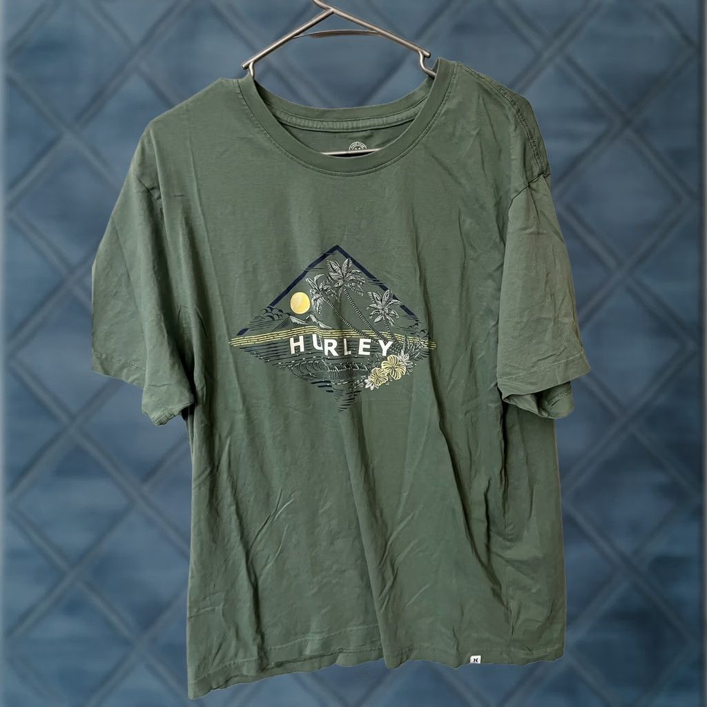 Hurley Hurley T-Shirt XL Green Men's Graphic Short Sleeve Crew Neck Logo Tee Size US XL / EU 56 / 4 - 1 Thumbnail