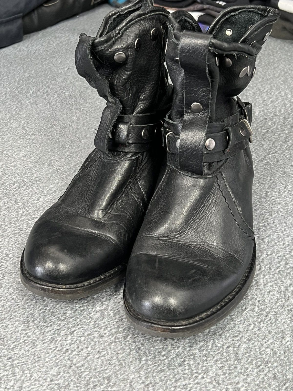 Buffalo London Buffalo Biker Leather Ankle Boots Avant Garde Japanese Size US 8 / IT 38 - 10 Thumbnail