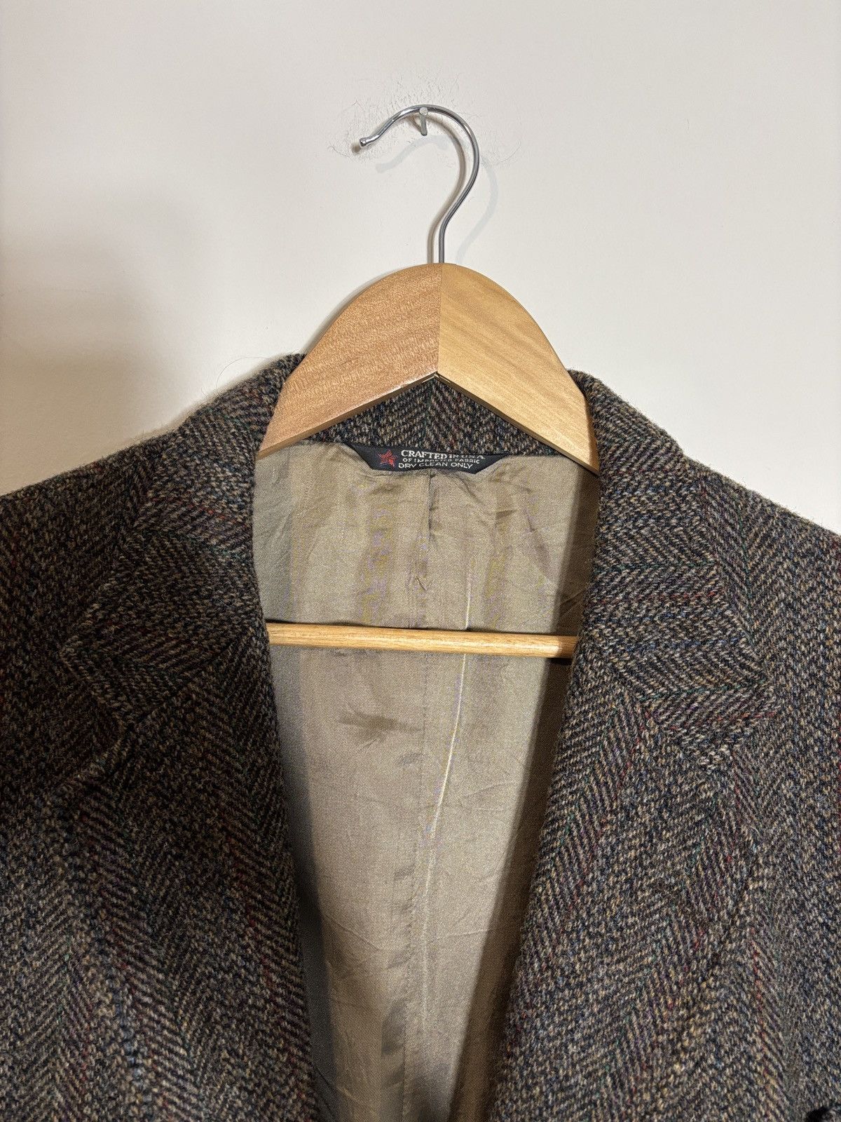 Harris Tweed Vintage Harris Tweed Handwoven Scottish Wool Harvard Blazer Size 42R - 2 Thumbnail