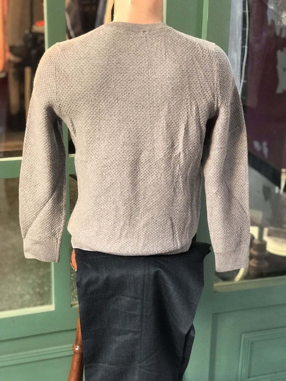 Gran Sasso GRAN SASSO MADE IN ITALY TEXTURED PURE WOOL GREY CREWNECK Size M / US 6-8 / IT 42-44 - 9 Thumbnail