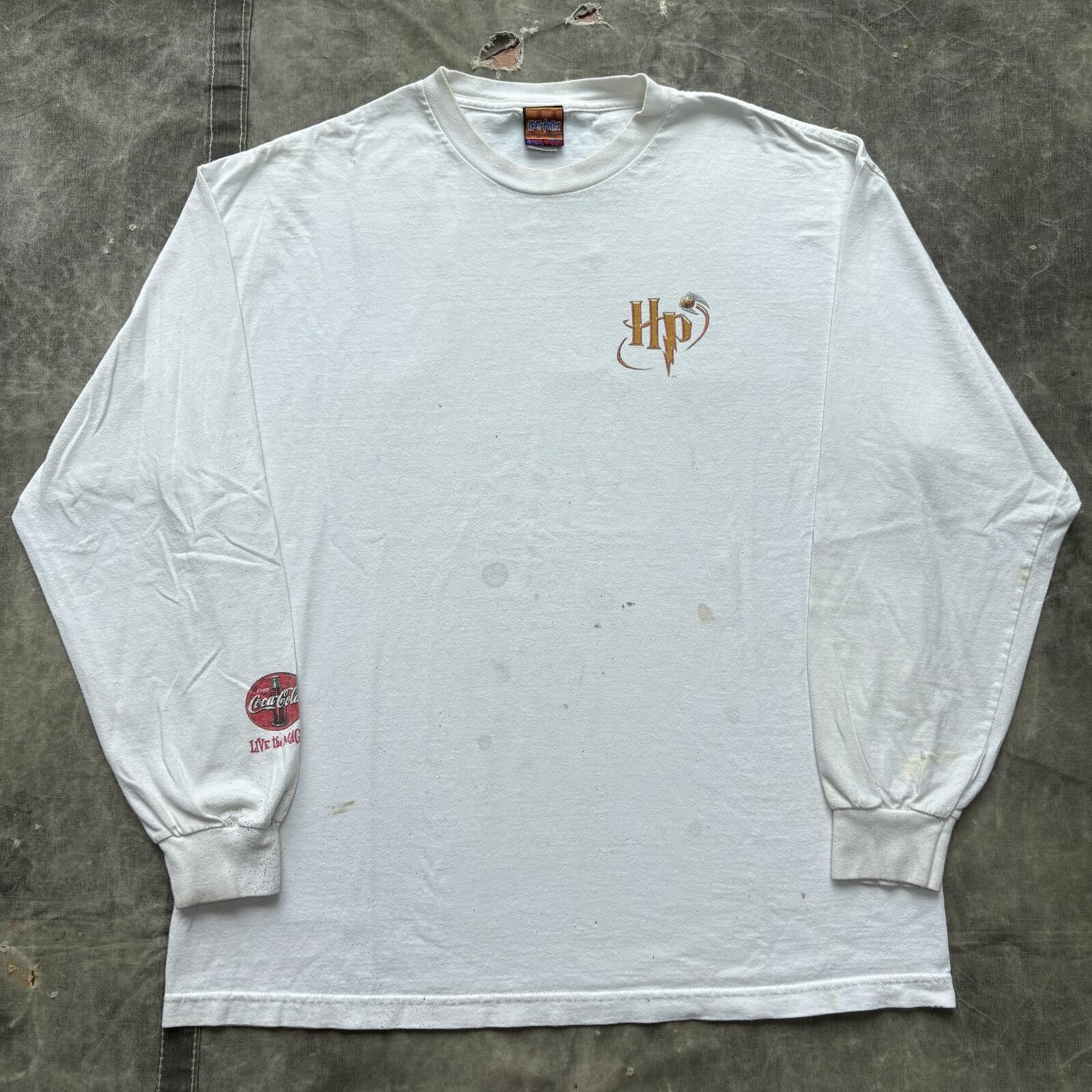 Warner Bros Vintage Paint Splatter Harry Potter Quidditch Movie Shirt Size US XL / EU 56 / 4 - 1 Thumbnail