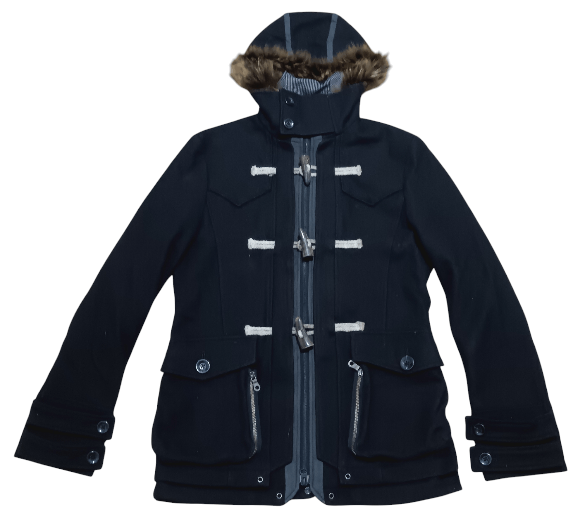 PPFM PPFM MULTI POCKET PUNK BONDAGE GOTHIC FLEECE HOODED JACKET Size US M / EU 48-50 / 2 - 1 Thumbnail