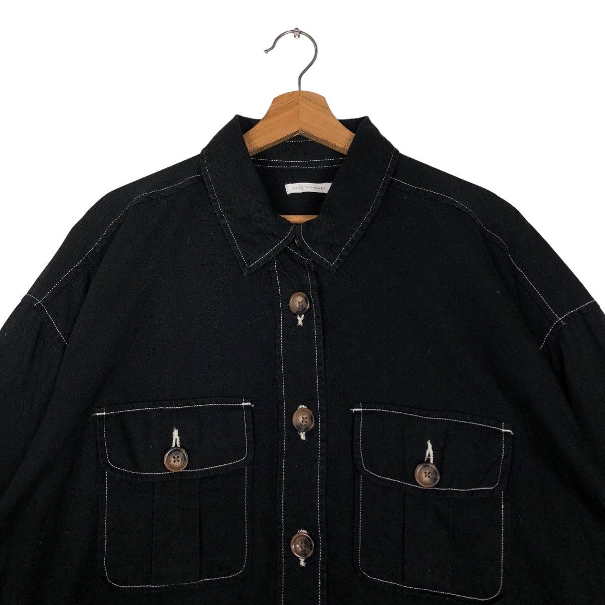 Japanese Brand 🔥Vtg Chore Jacket Wego Standard Black Issey Miyake Design Size US L / EU 52-54 / 3 - 3 Thumbnail