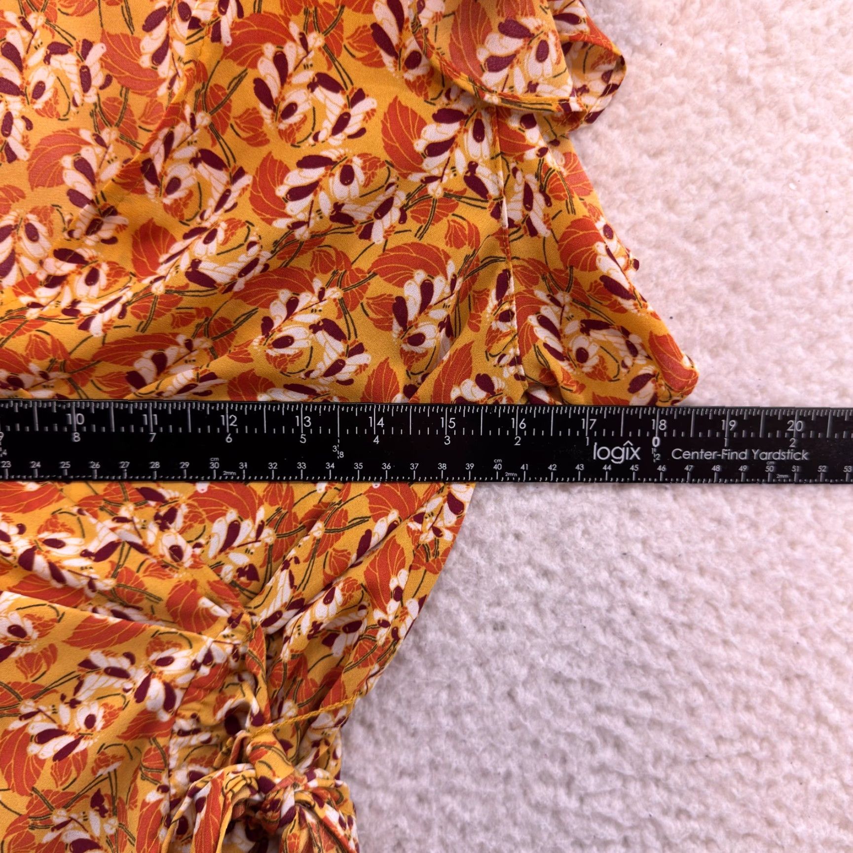 Vintage VINTAGE Y2K Wrap Top Shirt XS Yellow Floral Boho Grunge Bohemian Fairy Max Studio Size XS / US 0-2 / IT 36-38 - 5 Thumbnail