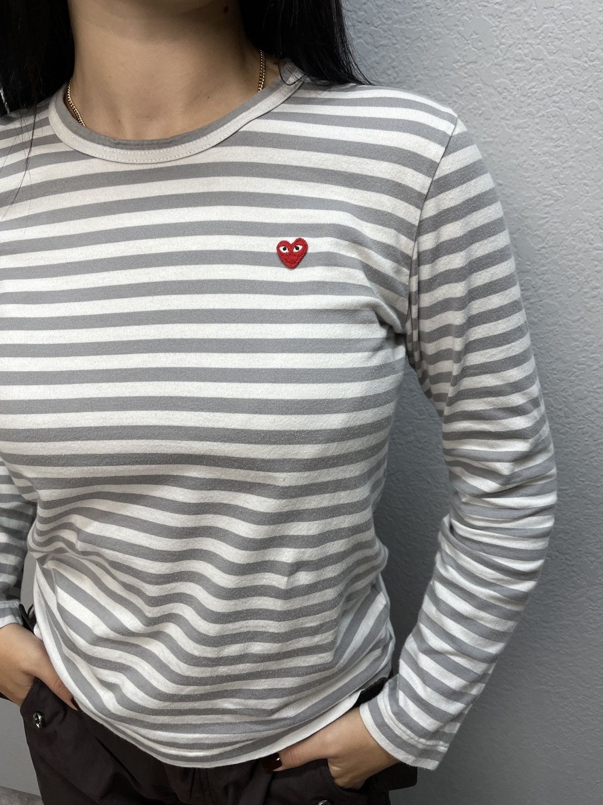 Comme des Garcons Vintage 00s Play Comme des Darcons Long sleeve Striped Tee Size S / US 4 / IT 40 - 10 Thumbnail