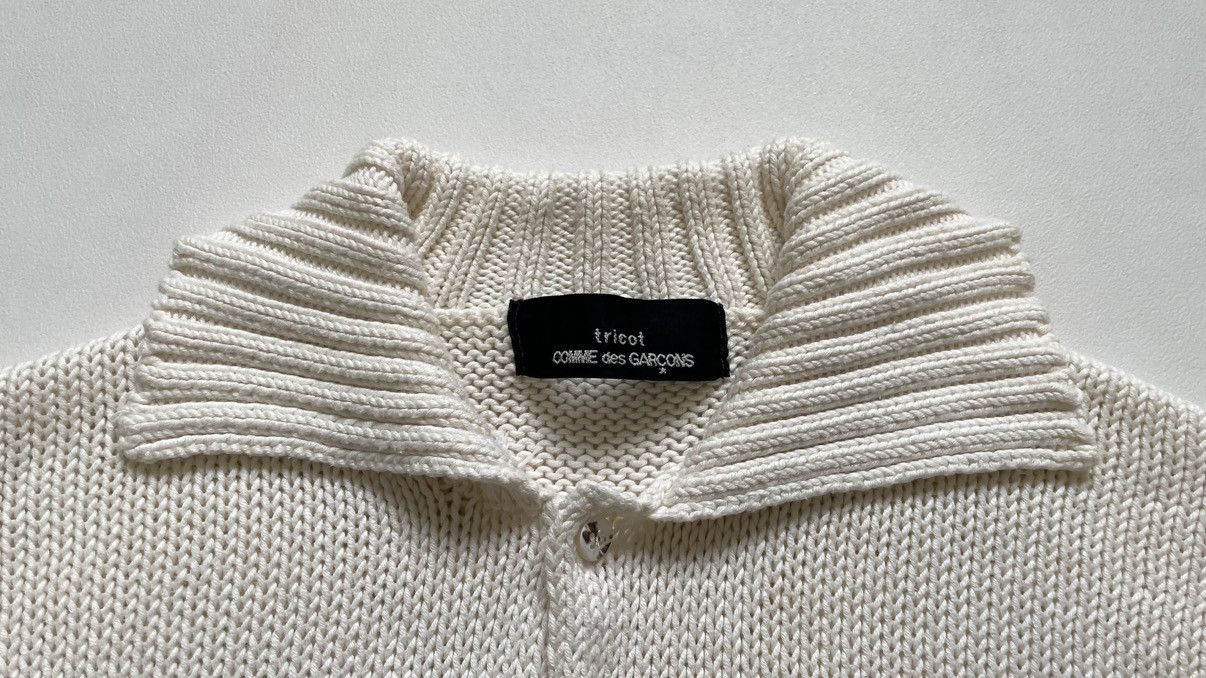 Comme des Garcons S/S 1993 Flared Hem Knit Cotton Cardigan Size M / US 6-8 / IT 42-44 - 5 Thumbnail