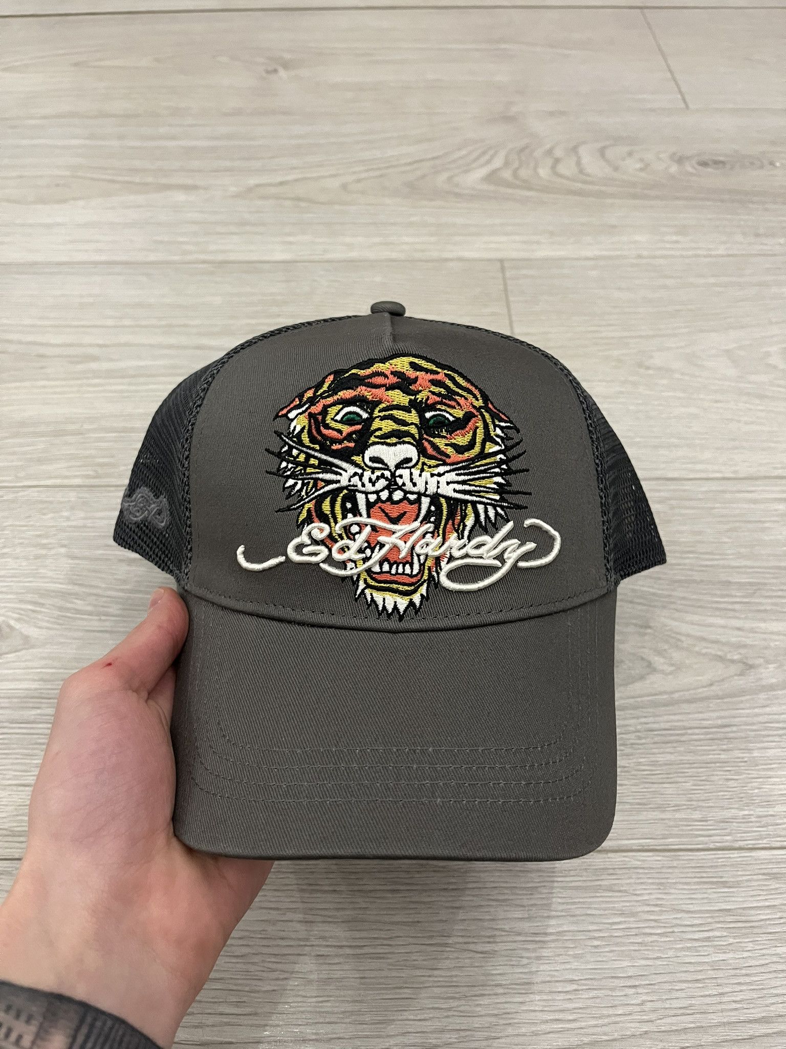 Ed Hardy Ed Hardy ed-rear twill front mesh trucker cap Size ONE SIZE - 1 Thumbnail