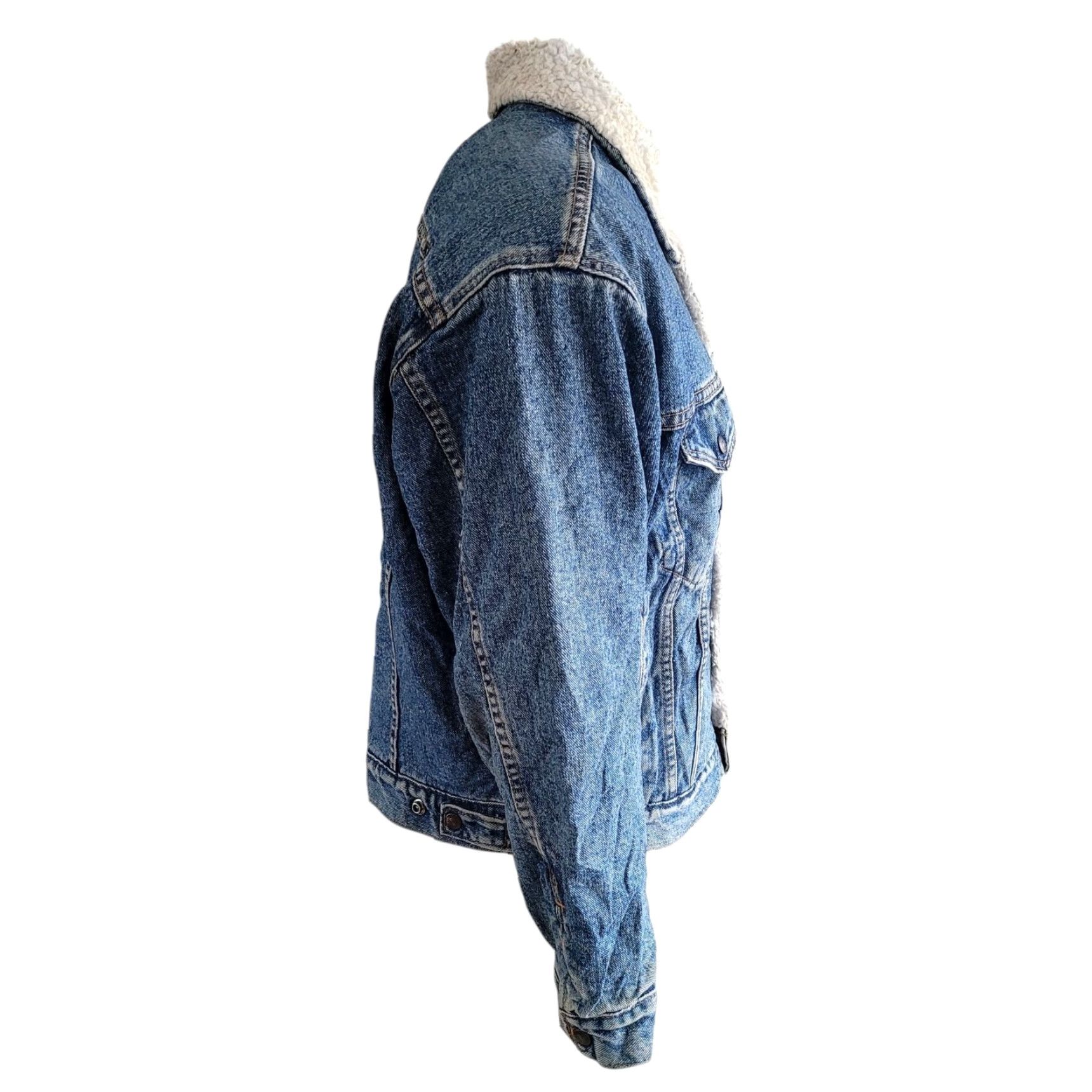 Levi's Levi’s AUTHENTIC Sherpa Denim Trucker Jacket - Made in USA - Size M - Men’s Blue Sherpa-Lined Trucker Jacket Size US M / EU 48-50 / 2 - 2 Thumbnail