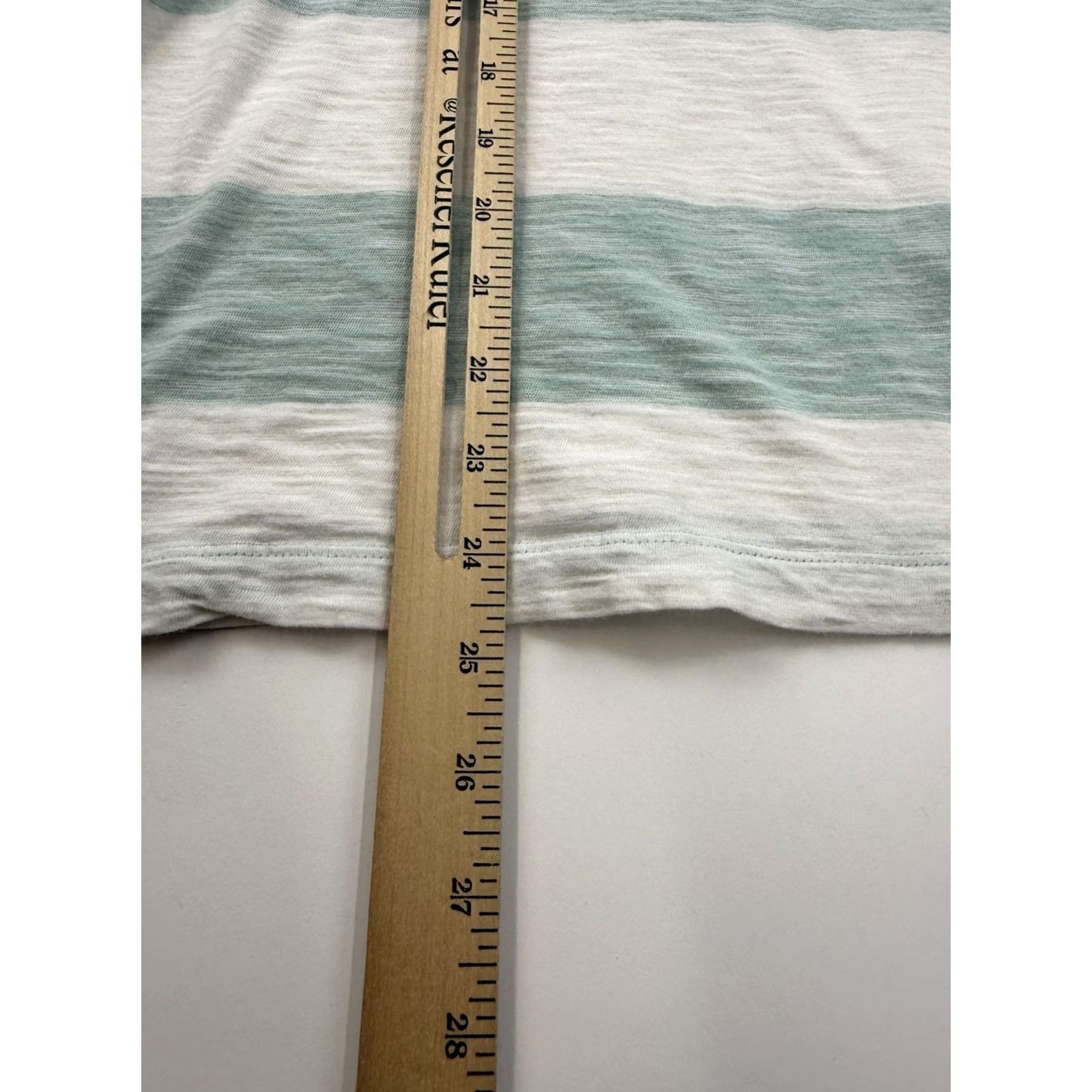 Gap Gap Shirt Mens Large Green White Striped V-Neck Cotton Tee Casual Tagless Size US L / EU 52-54 / 3 - 6 Thumbnail